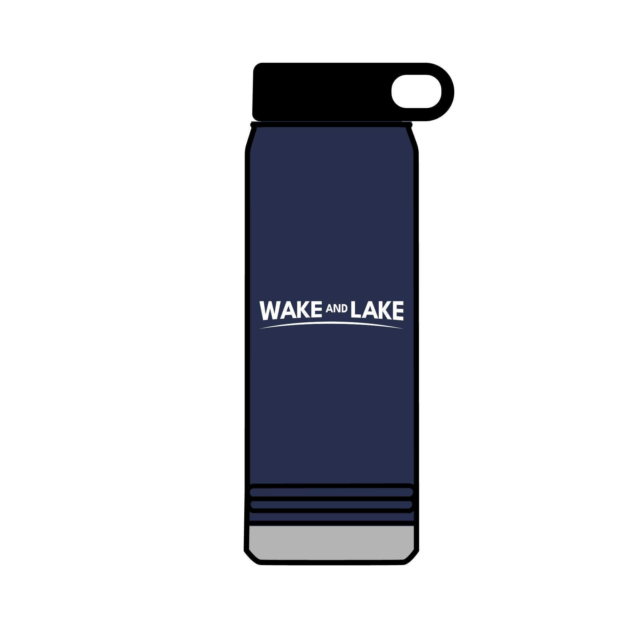 Premium Polar Camel water bottle, stainless steel
32oz capacity — all day hydration
Double-wall vacuum insulated
Keeps drinks cold 24 hours, hot 12 hours
Circle Crest front graphic
Wake and Lake Wordmark back graphic
Wide mouth opening
Navy blue