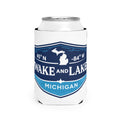 Wake and Lake Michigan Shield Can Cooler