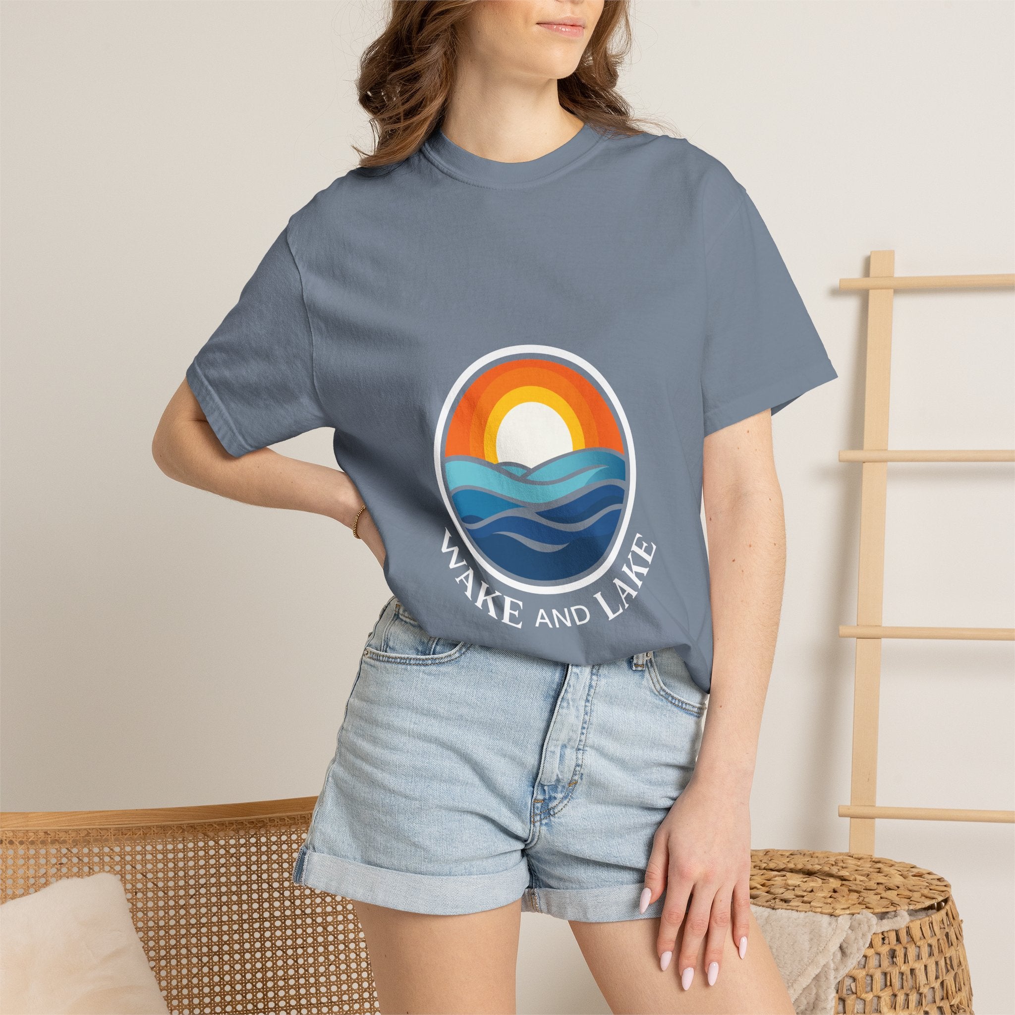 Wake and Lake Life Circle Crest Tee