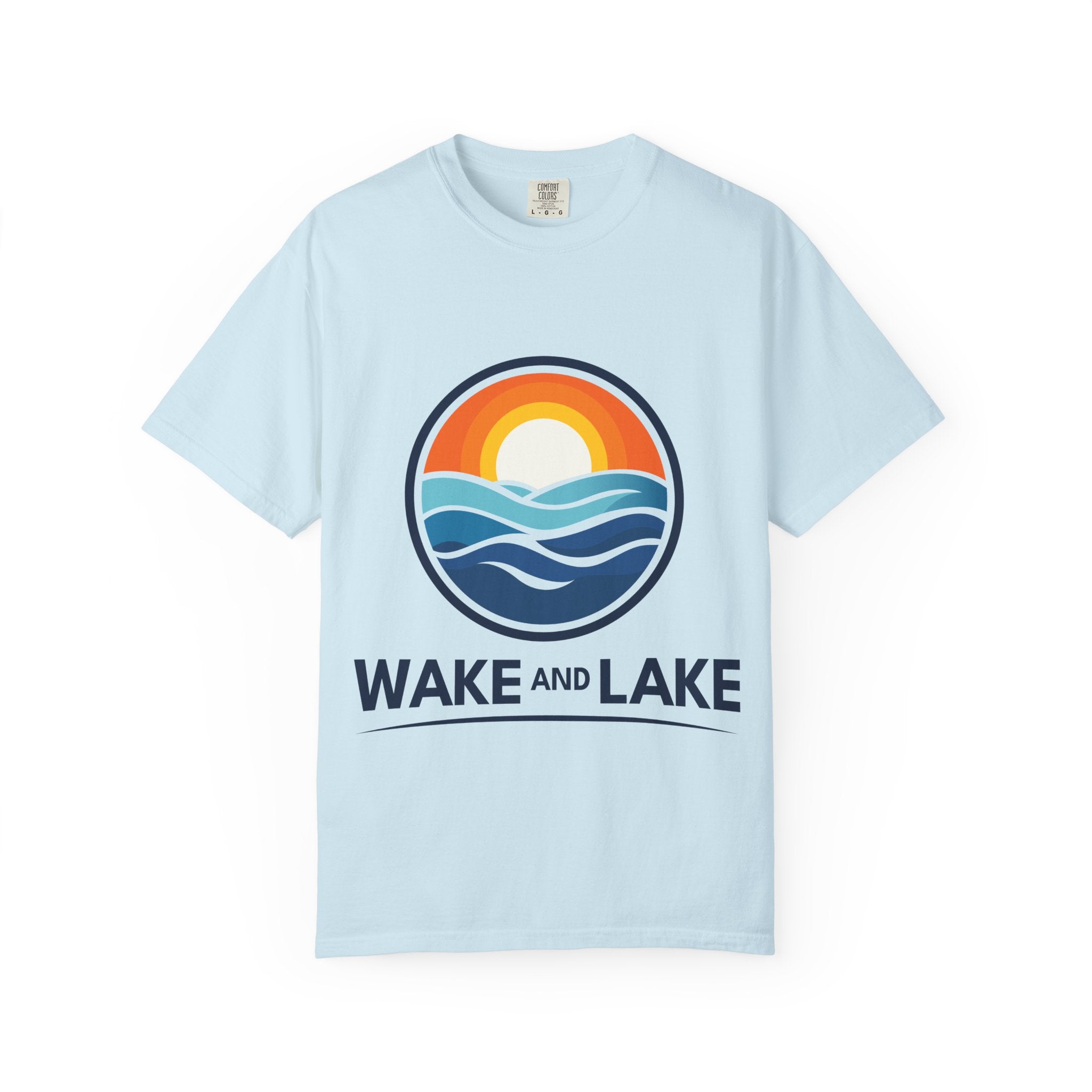 Wake and Lake Circle Crest Logo A tee worn lakeside
Soft cotton lake life t-shirt with circle crest logo A
Boating summer tee with Wake and Lake circle crest branding
Unisex circle crest graphic tee for lake weekends
