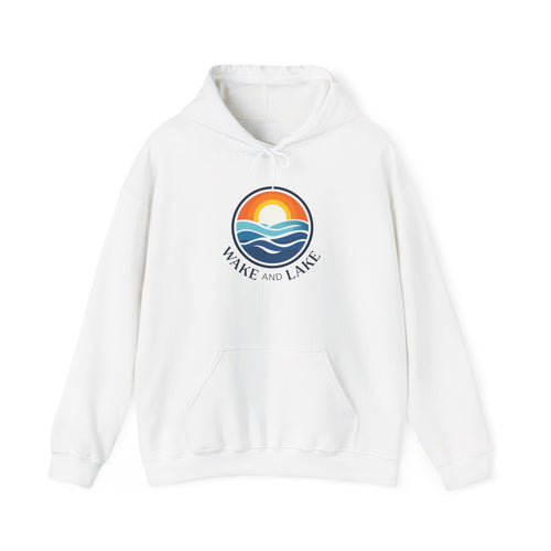 Wake and Lake Life Circle Crest Hoodie worn by a lakeside fire
Midweight lake life sweatshirt with circle crest graphic
Boating hoodie with Wake and Lake circle crest logo
Unisex lake life fleece hoodie with signature crest design
