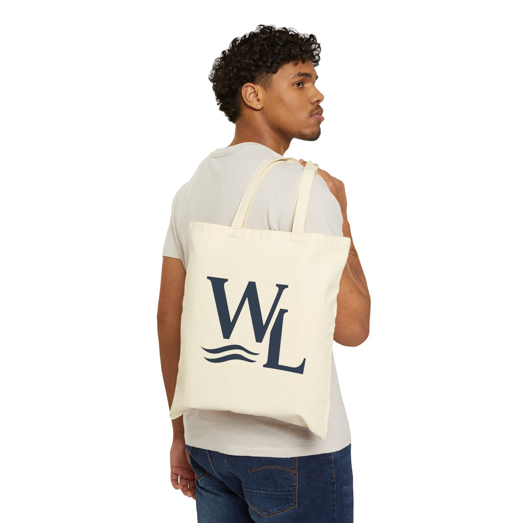 Wake and Lake Circle Crest Canvas Tote Bag on a lakeside bench
Durable canvas lake bag with circle crest logo
Wake and Lake branded canvas carryall for boat days
Circle crest canvas tote for lake day essentials

