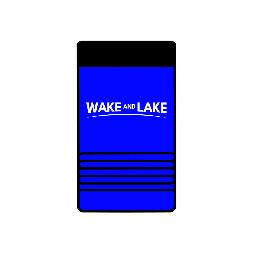 Wake and Lake Circle Crest Beverage Holder, Black; Premium Polar Camel stainless steel construction
Double-wall vacuum insulated
Fits standard 12oz cans
Spill-resistant lid included
Circle Crest front graphic
WL Monogram back graphic, 
Royal Blue