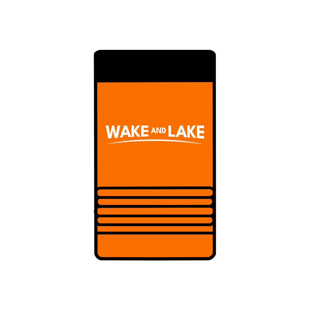Wake and Lake Circle Crest Beverage Holder, Black; Premium Polar Camel stainless steel construction
Double-wall vacuum insulated
Fits standard 12oz cans
Spill-resistant lid included
Circle Crest front graphic
WL Monogram back graphic, Orange
