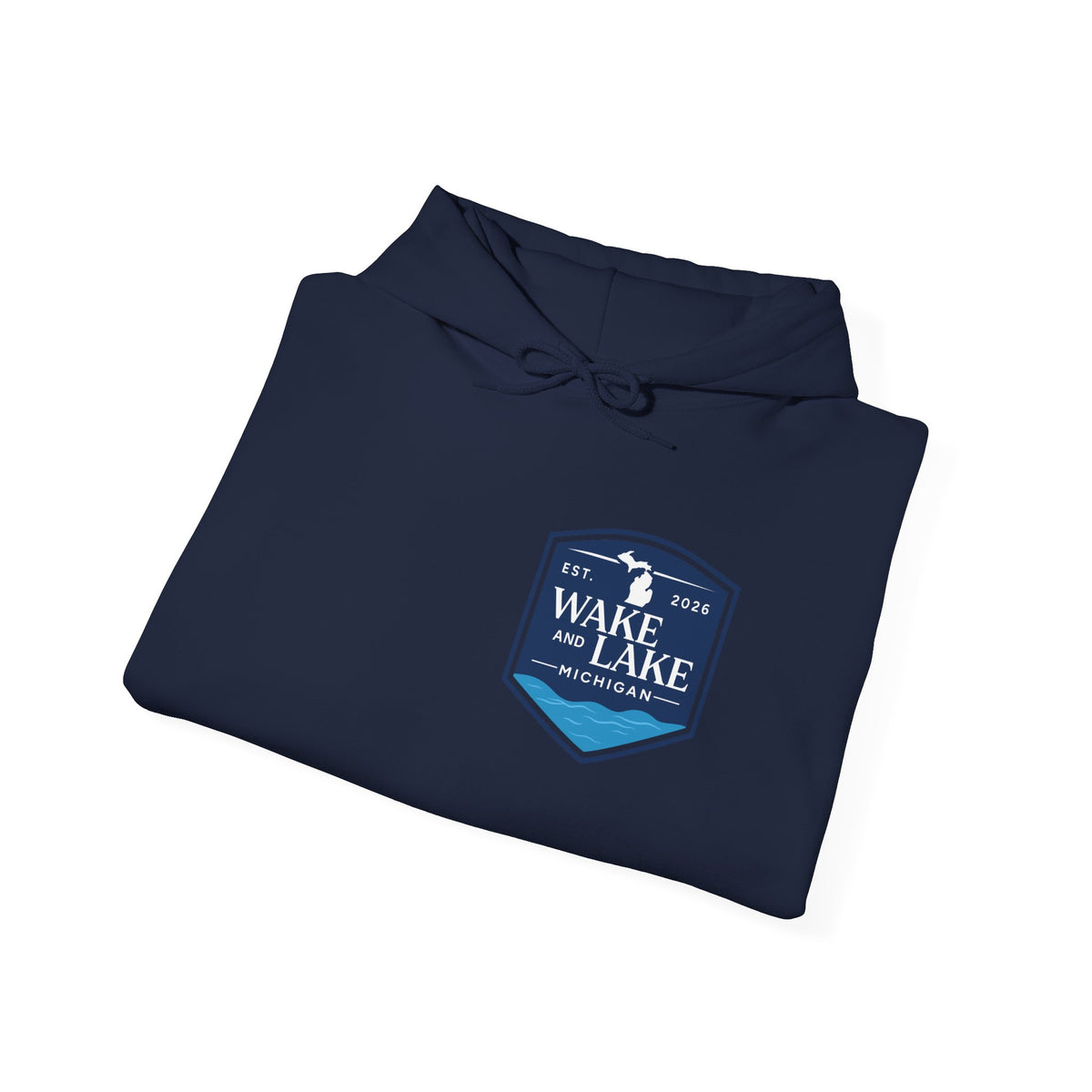 Wake and Lake Michigan Shield Hoodie
