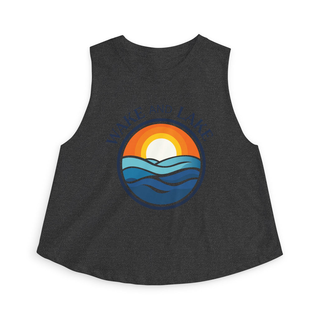 Wake and Lake Circle Crest Women's Crop Tee – Fitted