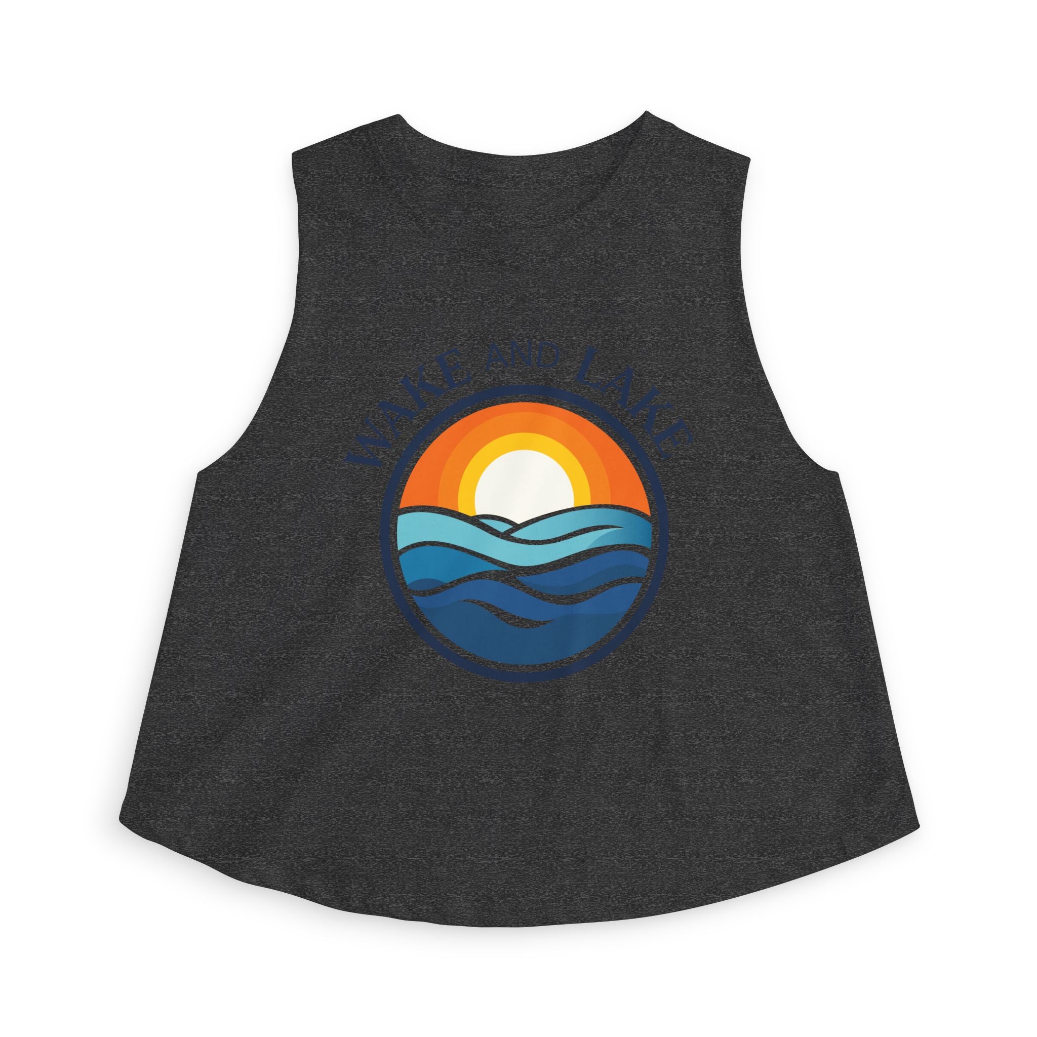 Wake and Lake Circle Crest Women's Crop Tee – Fitted