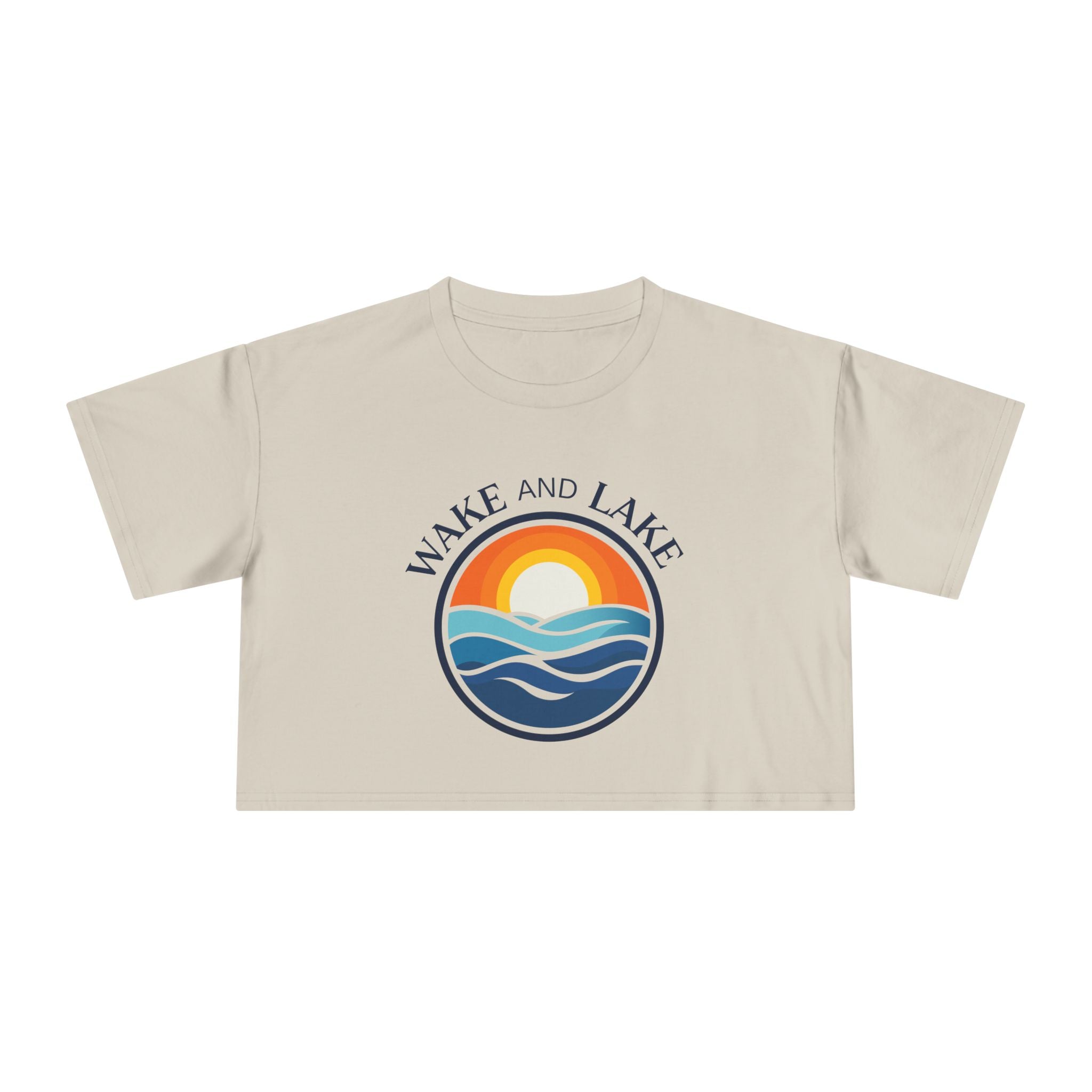 Wake and Lake Michigan Shield Women's Crop Tee on a boat deck
Relaxed crop top with Michigan crest graphic for lake days
Women's breezy boating crop tee with Wake and Lake Michigan branding
Soft women's Michigan Great Lakes crop t-shirt relaxed fit
