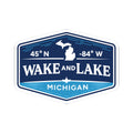 Wake and Lake Michigan Sticker Pack applied to a water bottle and cooler
Michigan lake life vinyl stickers with Great Lakes artwork
Wake and Lake branded sticker set for boats, tumblers, and laptops
Waterproof Michigan stickers for outdoor and lake use
