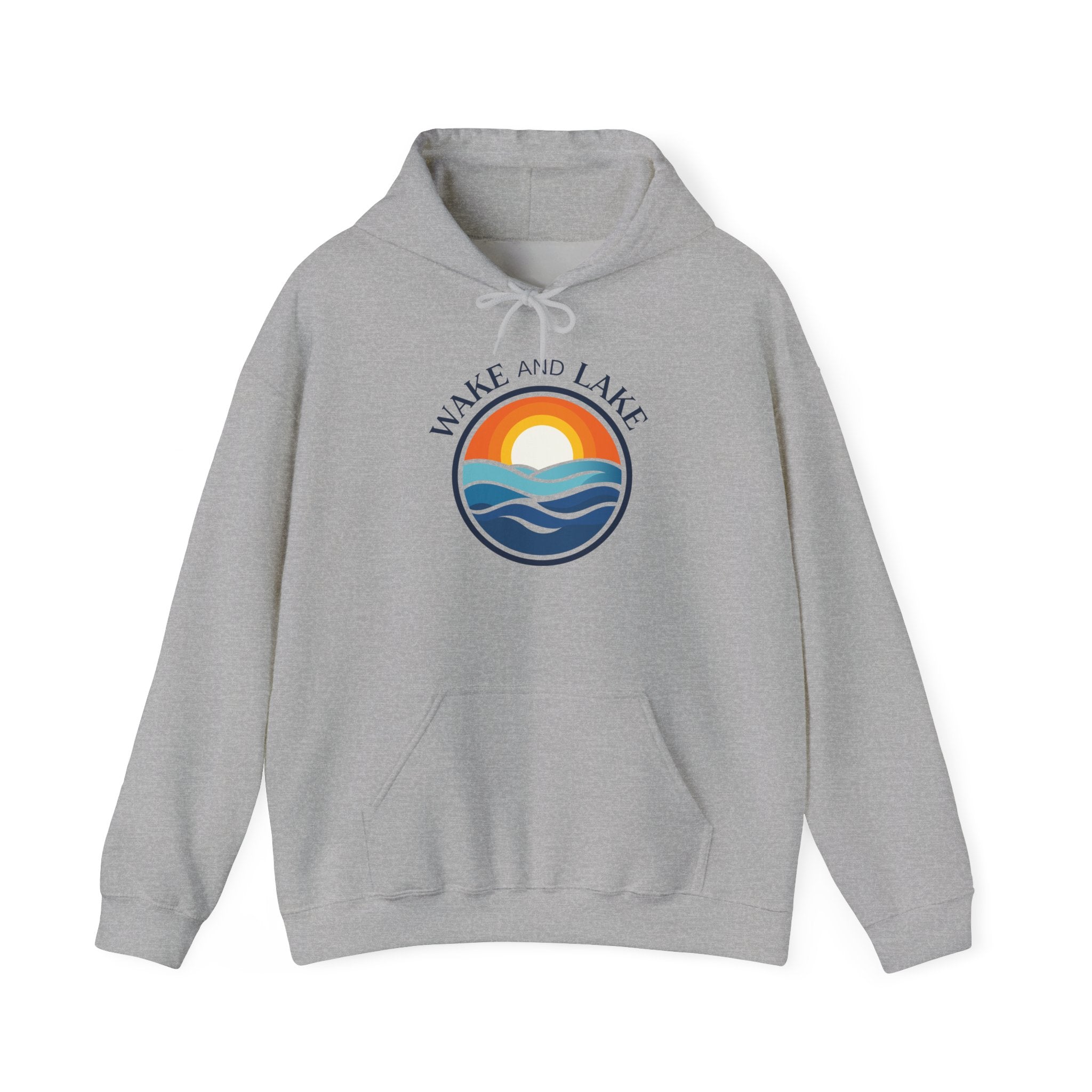 Wake and Lake Life Circle Crest Hoodie Light worn on a summer boat morning
Light-colored lake life sweatshirt with circle crest graphic
Natural white or sand lake hoodie for warm summer days
Soft light fleece with Wake and Lake circle crest design

