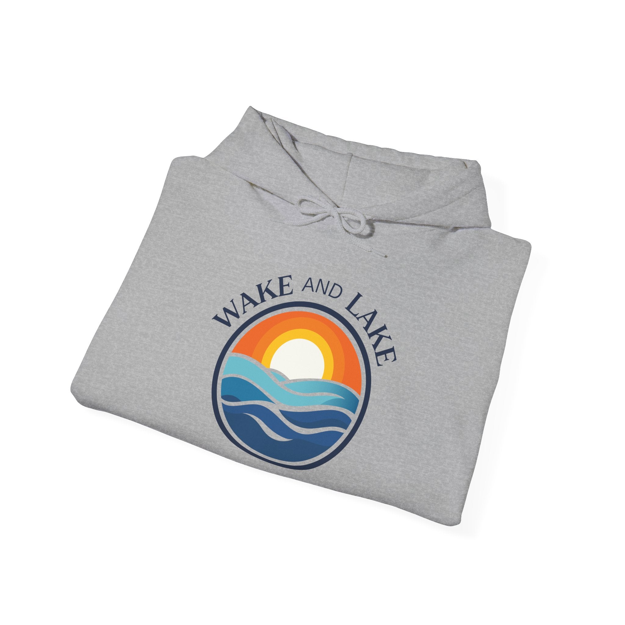 Wake and Lake Life Circle Crest Hoodie Light worn on a summer boat morning
Light-colored lake life sweatshirt with circle crest graphic
Natural white or sand lake hoodie for warm summer days
Soft light fleece with Wake and Lake circle crest design


