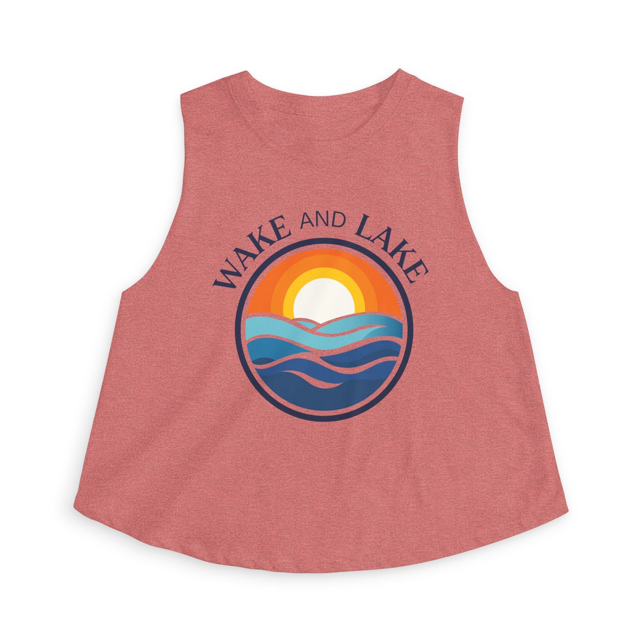 Wake and Lake Circle Crest Women's Crop Tee – Fitted