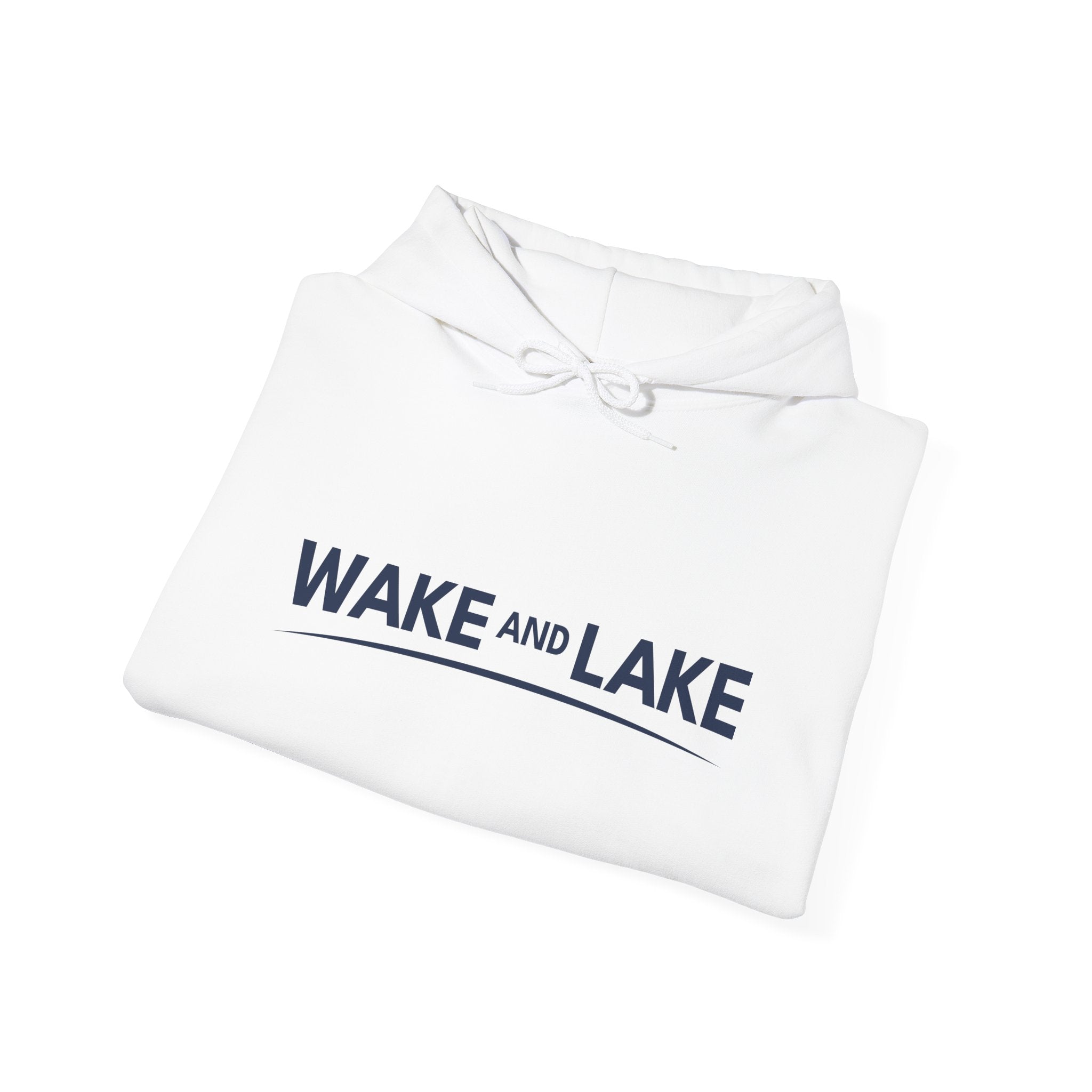 Wake and Lake Wordmark Hoodie worn on a boat dock at sunrise
Navy midweight lake hoodie with Wake and Lake chest graphic
Unisex lake life sweatshirt with wordmark logo
Wake and Lake branded hoodie for boating and outdoor wear
