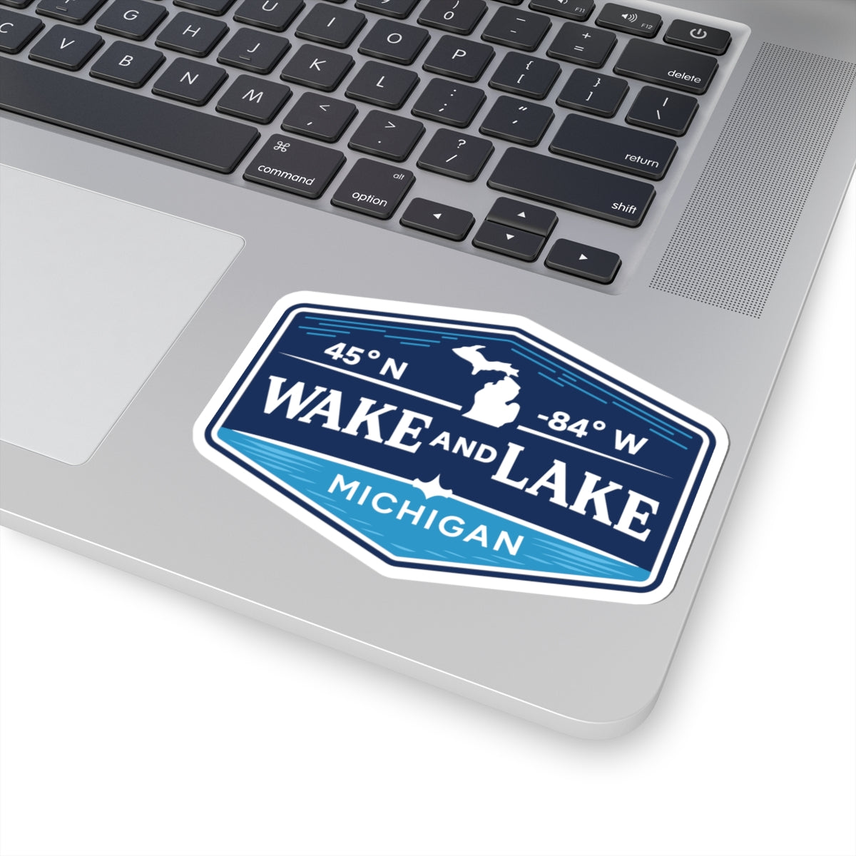Wake and Lake Michigan Sticker Pack applied to a water bottle and cooler
Michigan lake life vinyl stickers with Great Lakes artwork
Wake and Lake branded sticker set for boats, tumblers, and laptops
Waterproof Michigan stickers for outdoor and lake use
