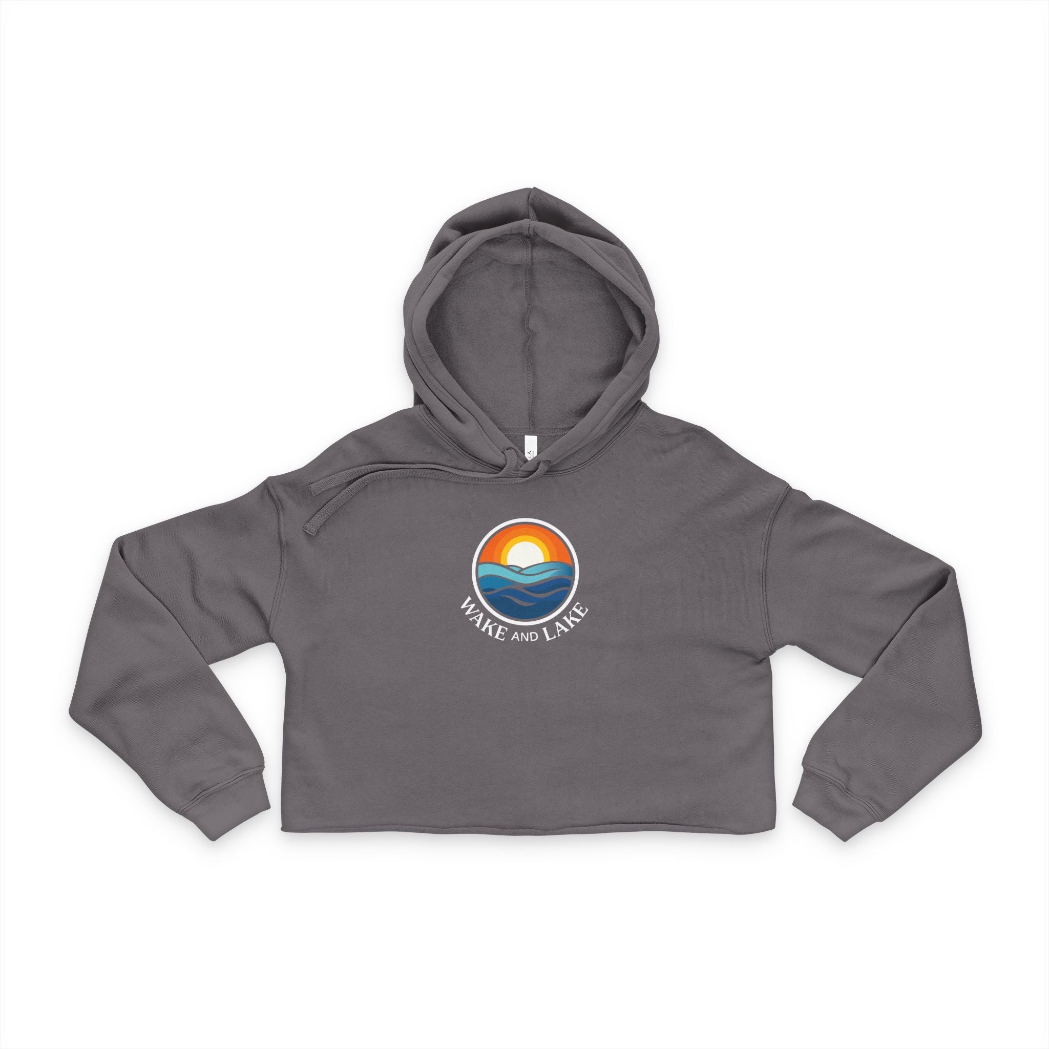 Wake and Lake Circle Crest Women's Cropped Hoodie