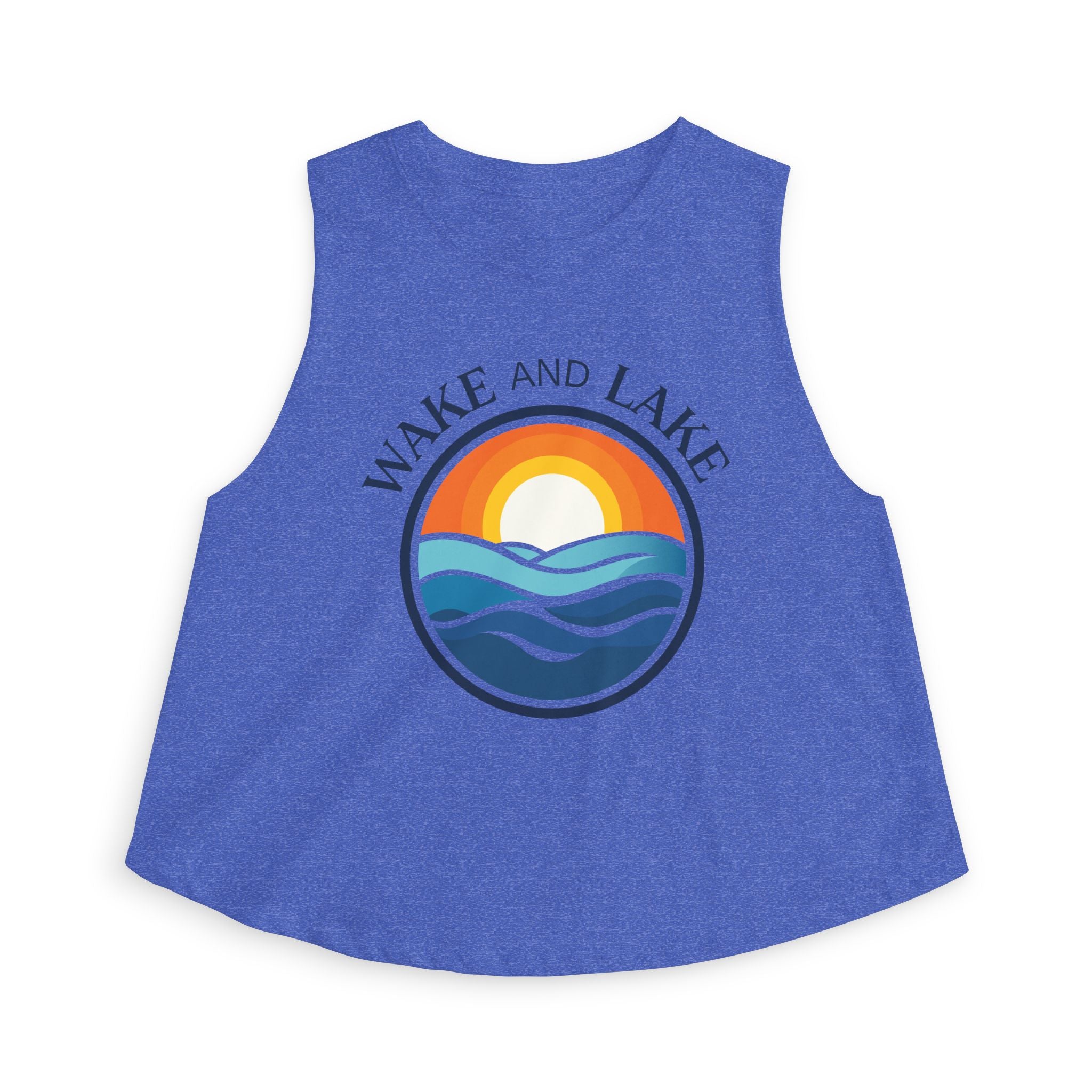 Wake and Lake Circle Crest Women's Crop Tee – Fitted