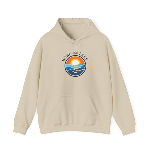 Wake and Lake Life Circle Crest Hoodie worn by a lakeside fire
Midweight lake life sweatshirt with circle crest graphic
Boating hoodie with Wake and Lake circle crest logo
Unisex lake life fleece hoodie with signature crest design
