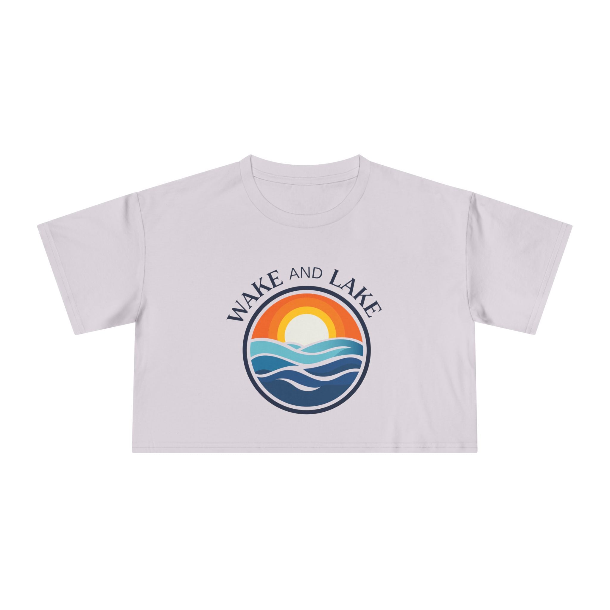 Wake and Lake Michigan Shield Women's Crop Tee on a boat deck
Relaxed crop top with Michigan crest graphic for lake days
Women's breezy boating crop tee with Wake and Lake Michigan branding
Soft women's Michigan Great Lakes crop t-shirt relaxed fit
