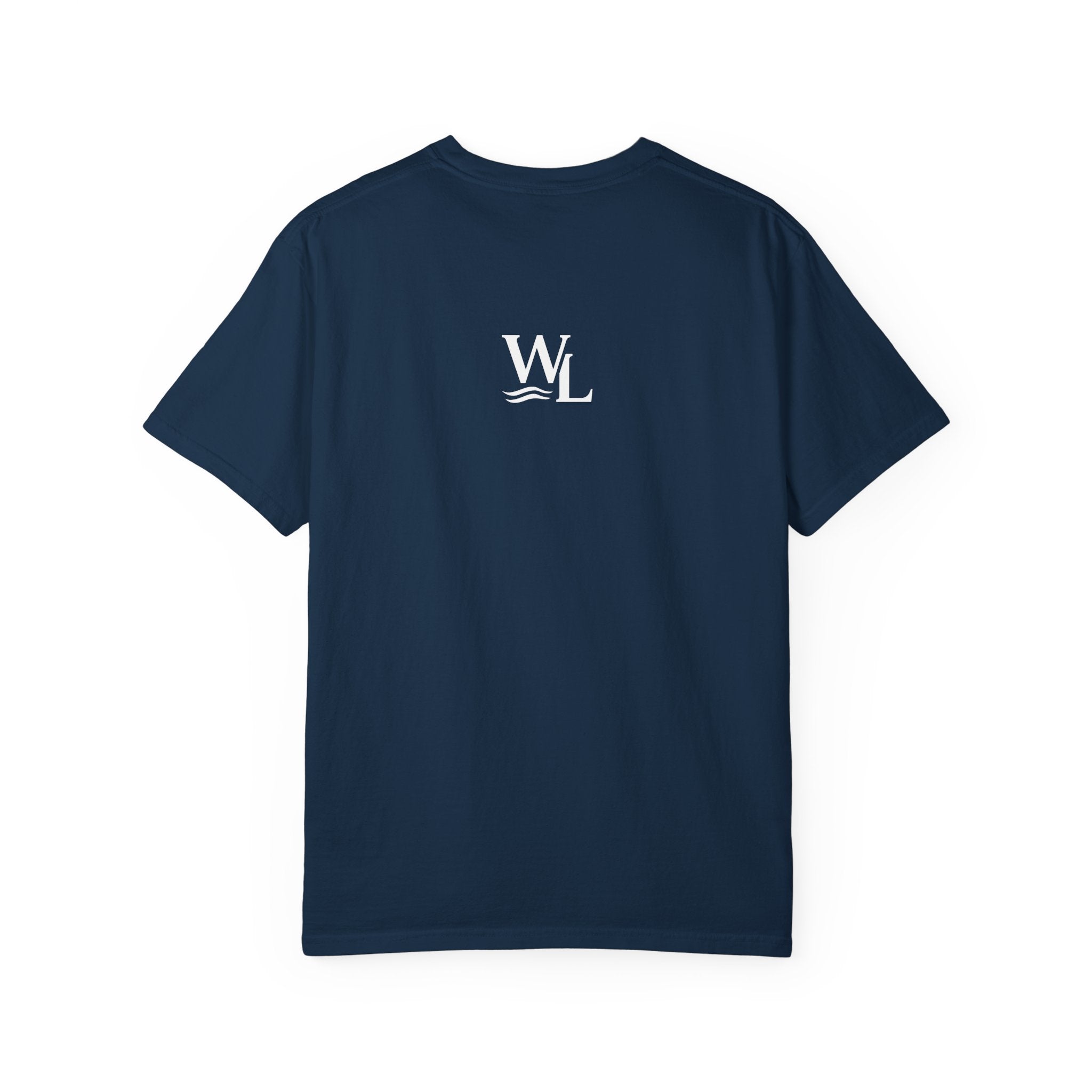 Wake and Lake Life Circle Crest Tee worn on a dock at sunset
Soft unisex lake life tee with bold circle crest graphic
Wake and Lake branded cotton t-shirt for summer boating
Circle crest logo tee for lake days and outdoor weekends

