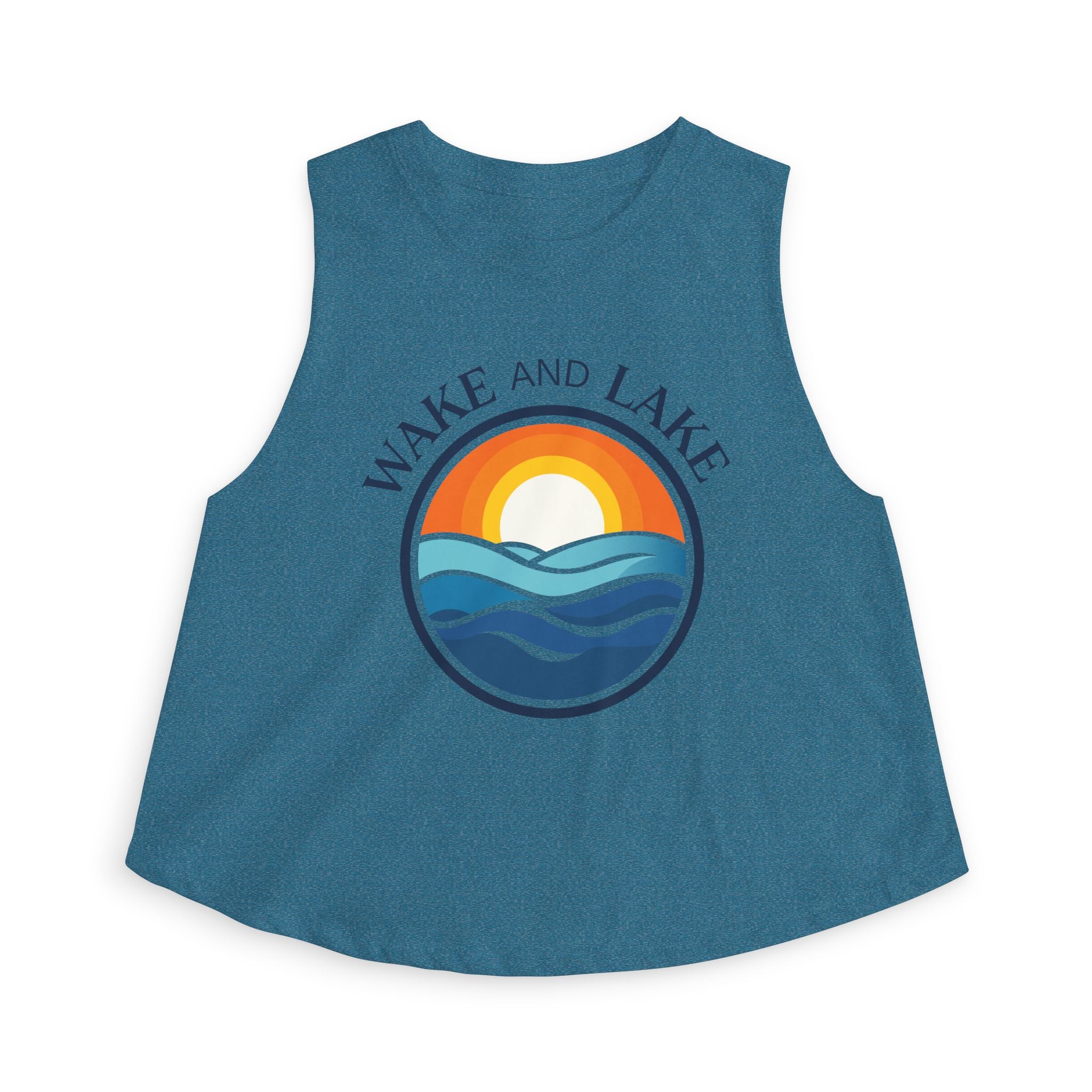 Wake and Lake Circle Crest Women's Crop Tee – Fitted