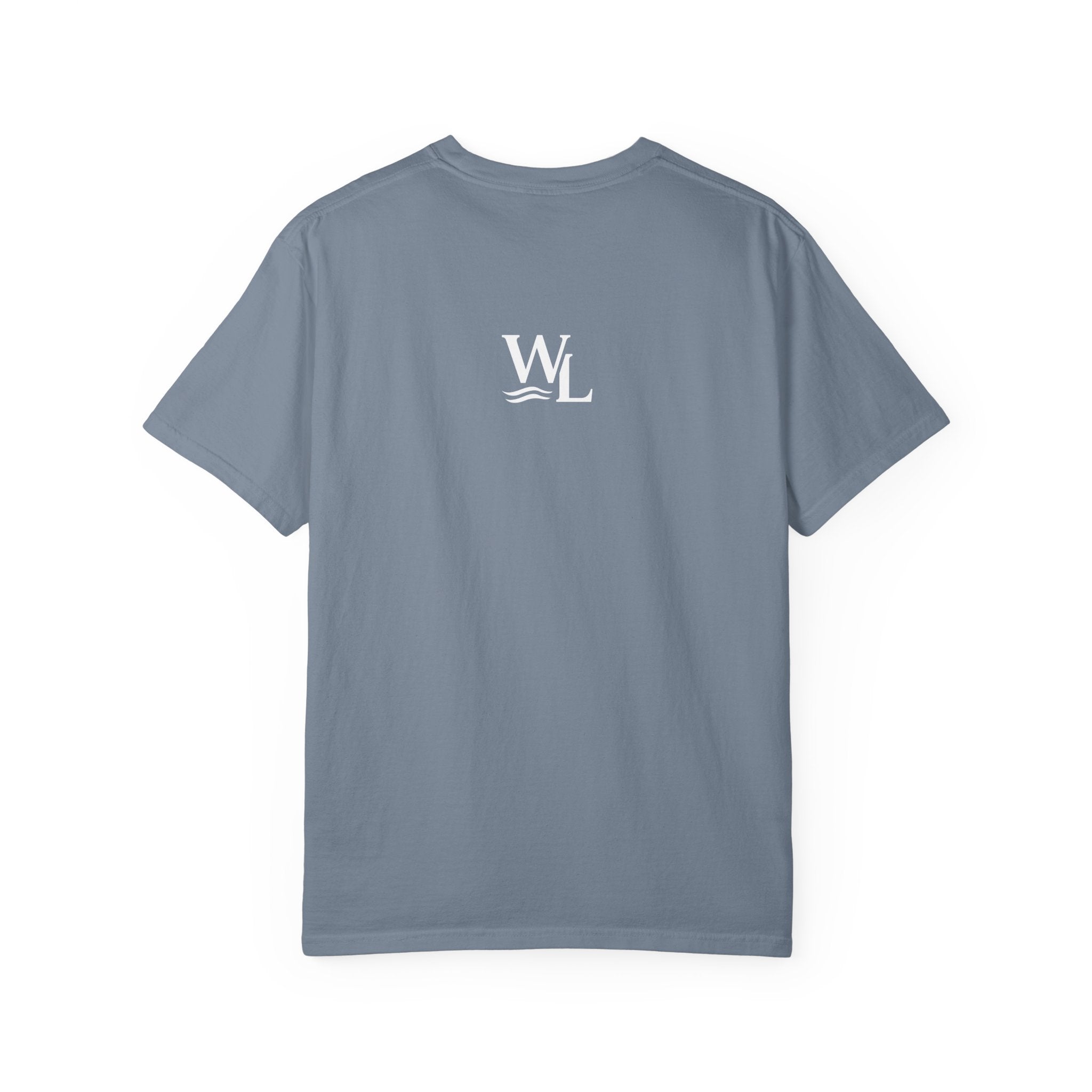 Wake and Lake Life Circle Crest Tee worn on a dock at sunset
Soft unisex lake life tee with bold circle crest graphic
Wake and Lake branded cotton t-shirt for summer boating
Circle crest logo tee for lake days and outdoor weekends

