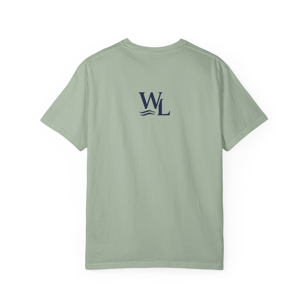Wake and Lake Wordmark Tee worn at lakeside bonfire
Soft unisex cotton lake life t-shirt with chest wordmark
Wake and Lake branded everyday tee for boating weekends
Lake apparel t-shirt with clean Wake and Lake graphic

