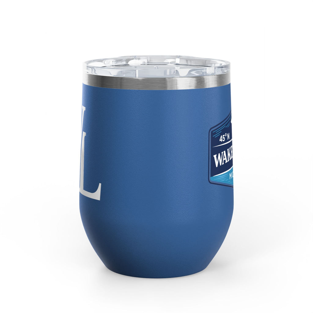Wake and Lake Michigan Coordinate Badge Wine Tumbler on a sunset dock
Slim 12oz insulated wine tumbler with Michigan coordinate badge
Lake life wine glass tumbler with Michigan Great Lakes branding
Elegant Michigan coordinate badge drinkware gift for lake evenings
