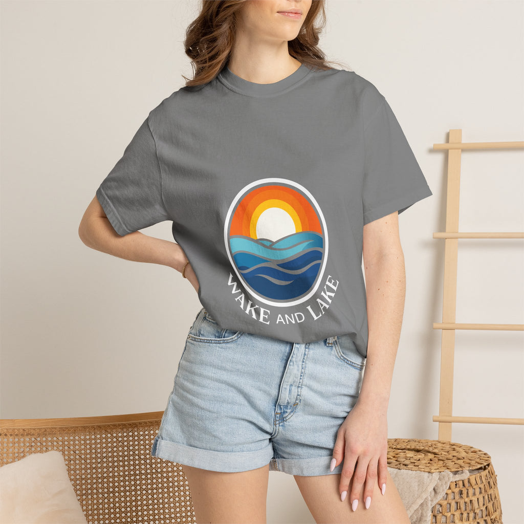 Wake and Lake Life Circle Crest Tee