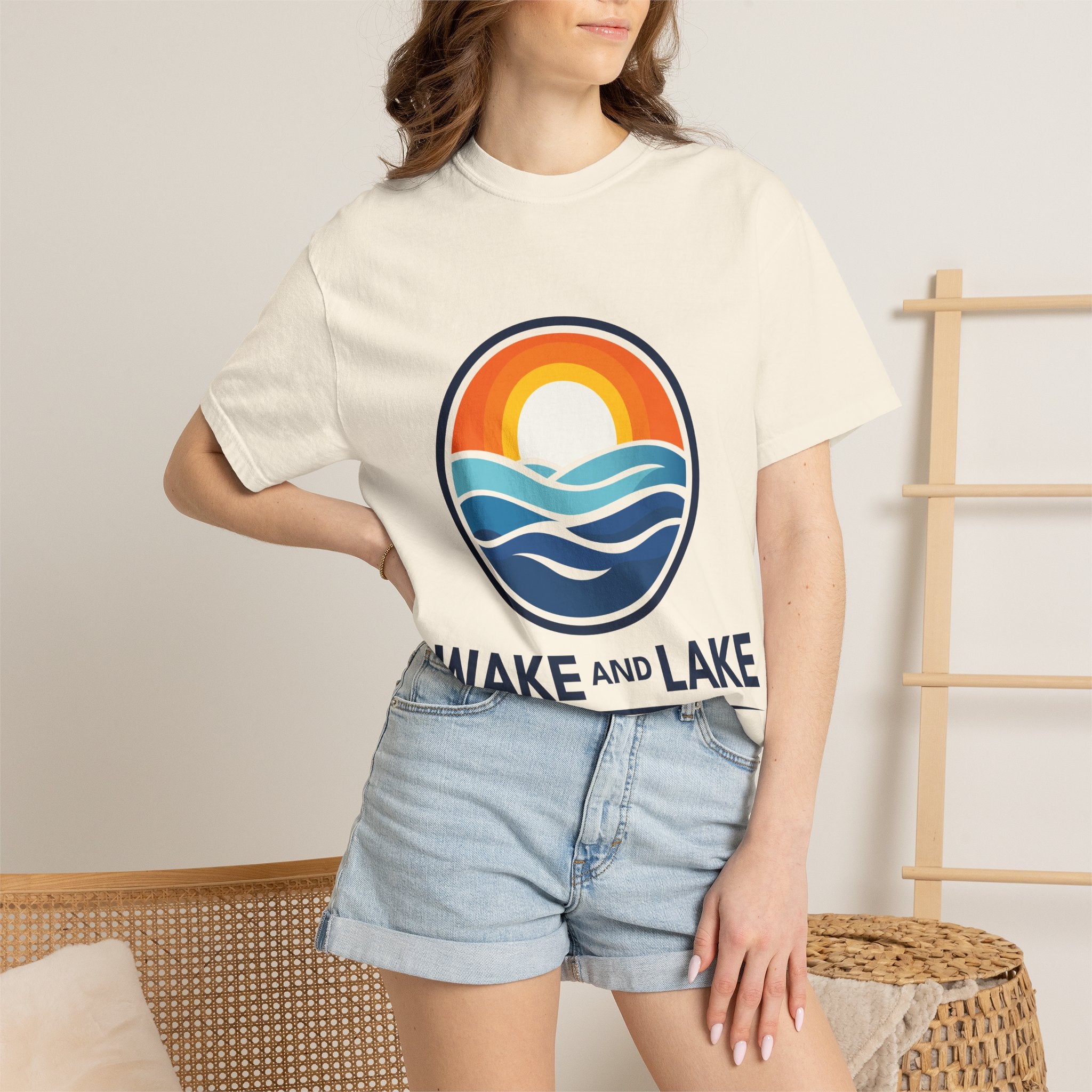 Wake and Lake Circle Crest Tee – Logo A