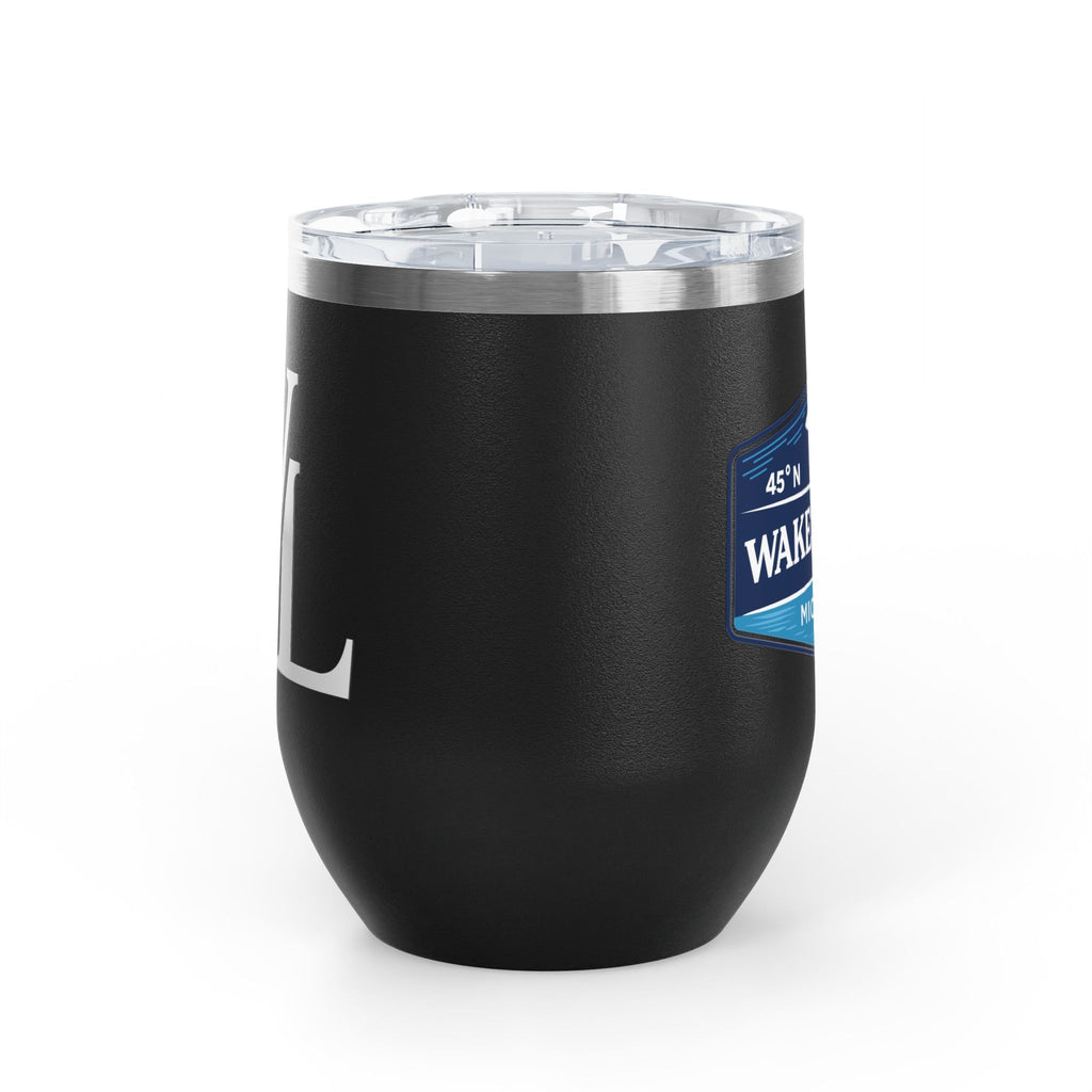 Wake and Lake Michigan Coordinate Badge Wine Tumbler on a sunset dock
Slim 12oz insulated wine tumbler with Michigan coordinate badge
Lake life wine glass tumbler with Michigan Great Lakes branding
Elegant Michigan coordinate badge drinkware gift for lake evenings
