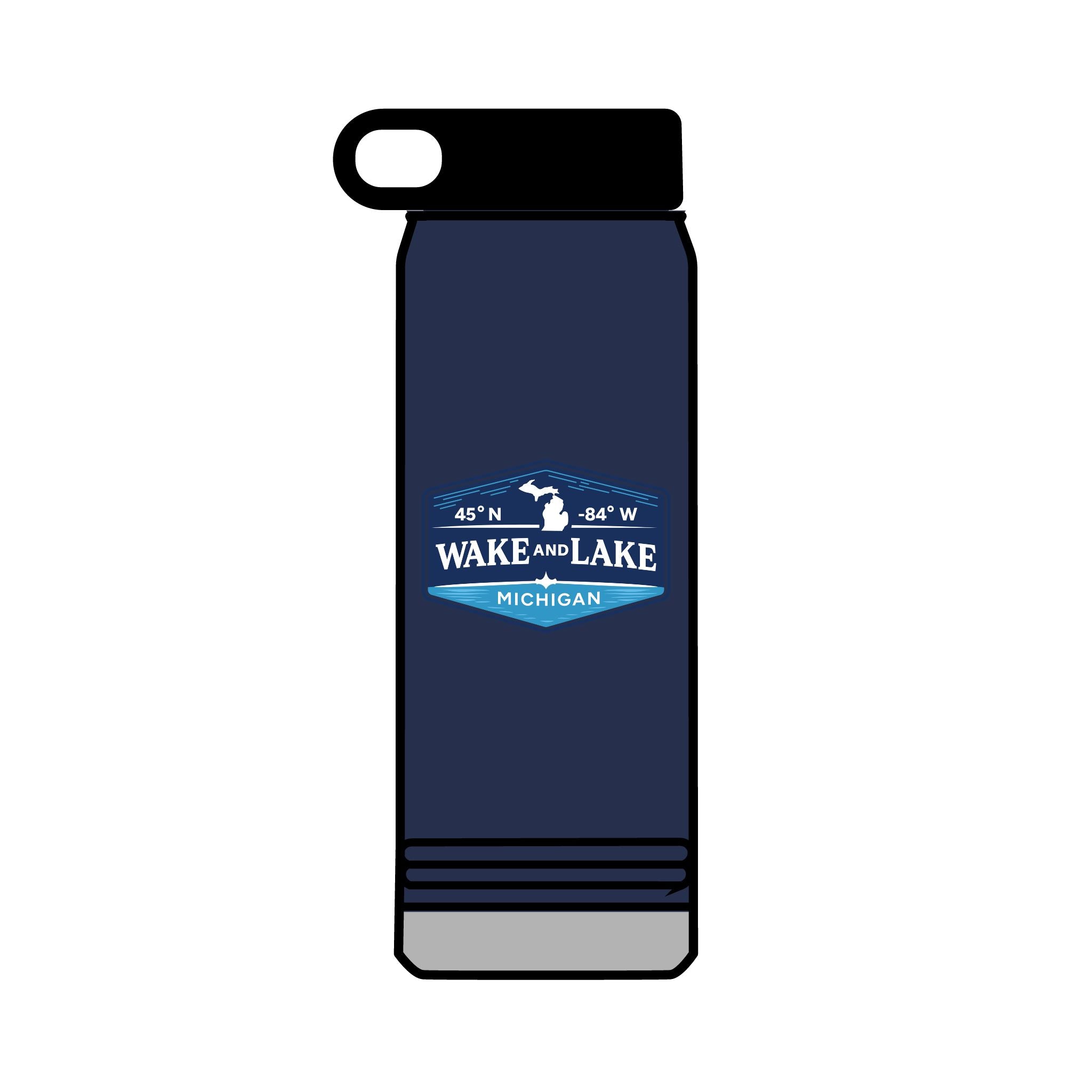 Michigan Coordinate Badge Water Bottle, Premium Polar Camel stainless steel
32oz capacity — all day hydration
Double-wall vacuum insulated
Keeps drinks cold 24 hours, hot 12 hours
Coordinate Badge front graphic
WL Monogram back graphic
Wide mouth opening
Navy