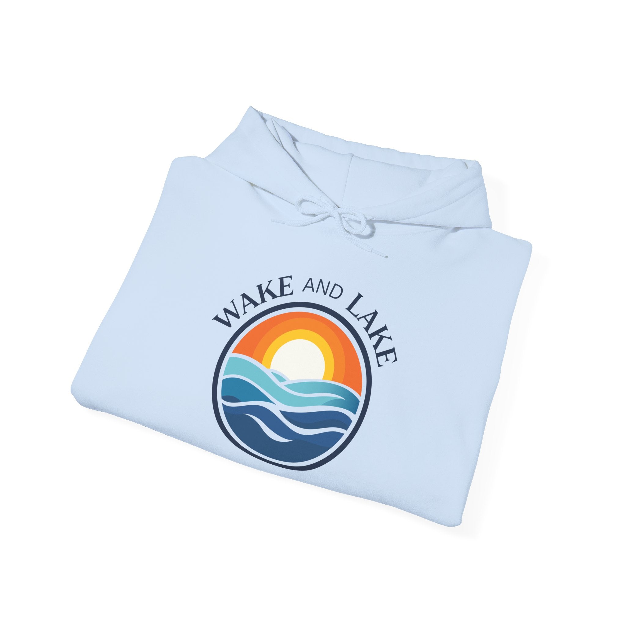 Wake and Lake Life Circle Crest Hoodie Light worn on a summer boat morning
Light-colored lake life sweatshirt with circle crest graphic
Natural white or sand lake hoodie for warm summer days
Soft light fleece with Wake and Lake circle crest design

