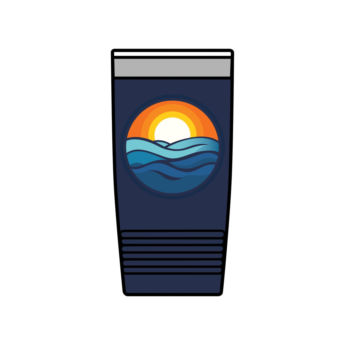 Wake and Lake Michigan Coordinate Badge Tumbler – 20oz