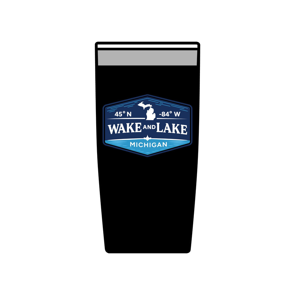 Wake and Lake Michigan Coordinate Badge Tumbler – 20oz