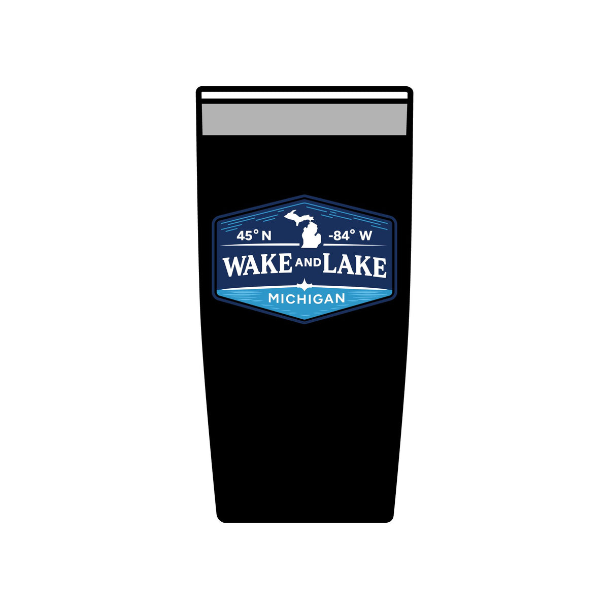Wake and Lake Michigan Coordinate Badge Tumbler – 20oz