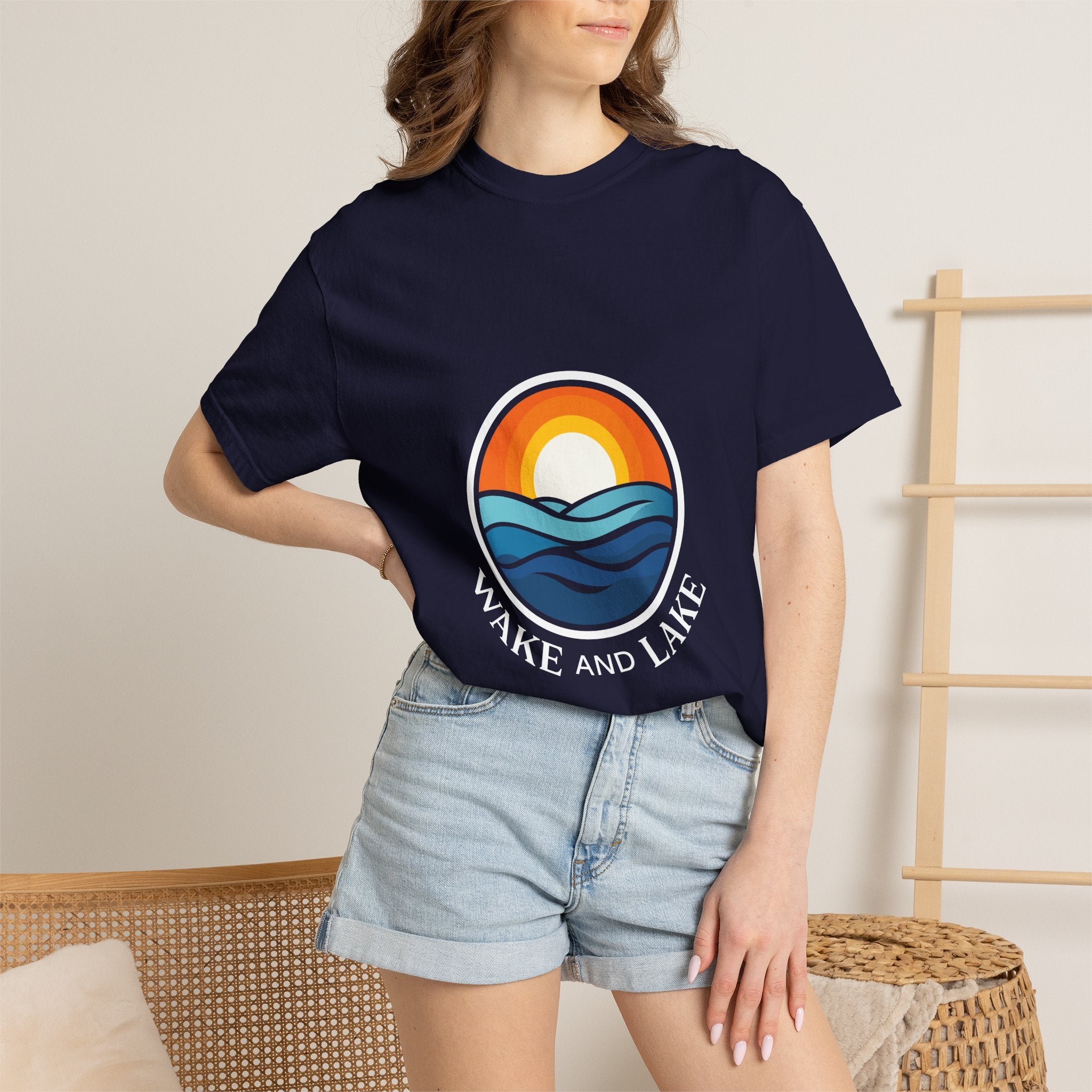 Wake and Lake Life Circle Crest Tee