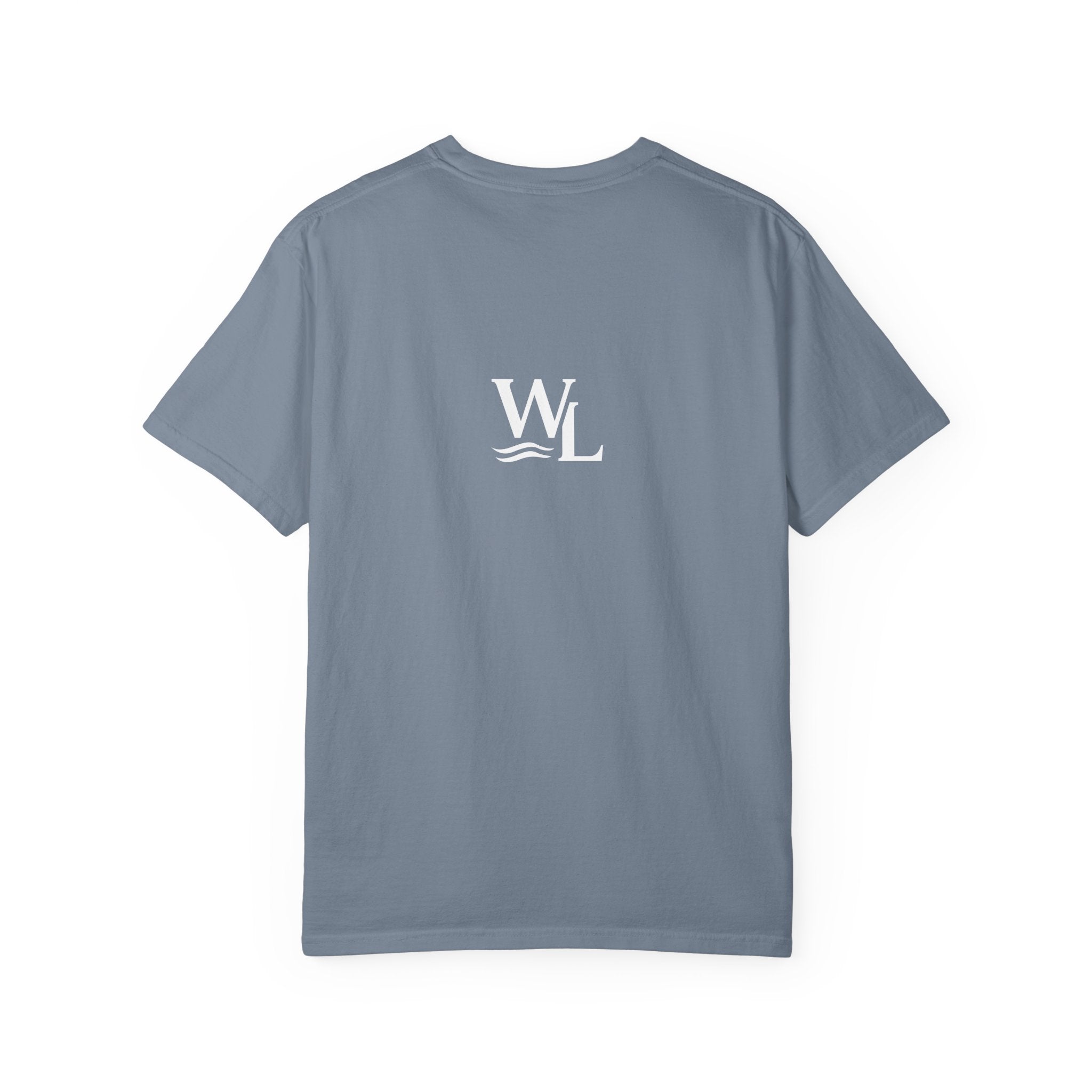 Wake and Lake Circle Crest Arch Tee worn at a lake dock
Lake life t-shirt with arch circle crest logo graphic
Soft unisex summer boating tee with arch design
Wake and Lake branded arch graphic cotton shirt
