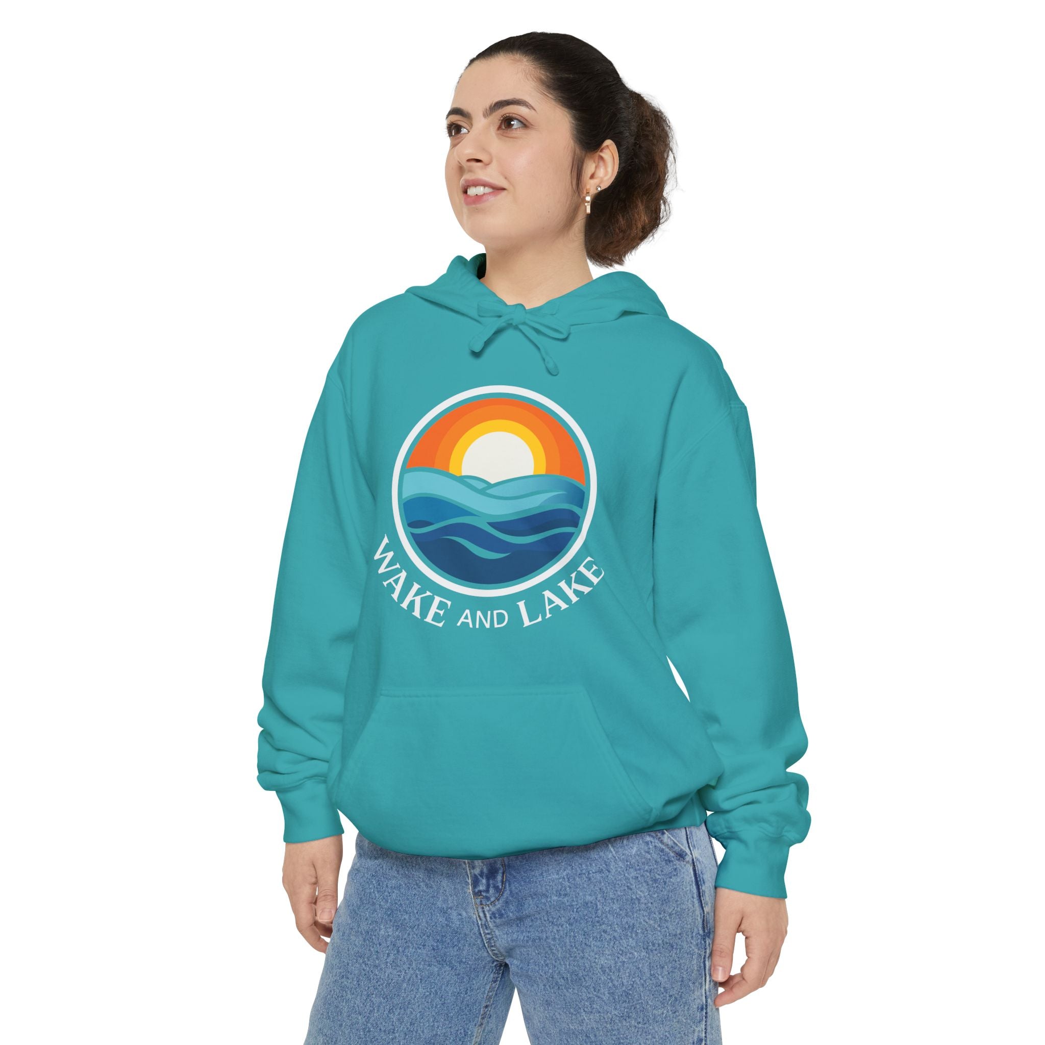 Wake and Lake Life Circle Crest Hoodie