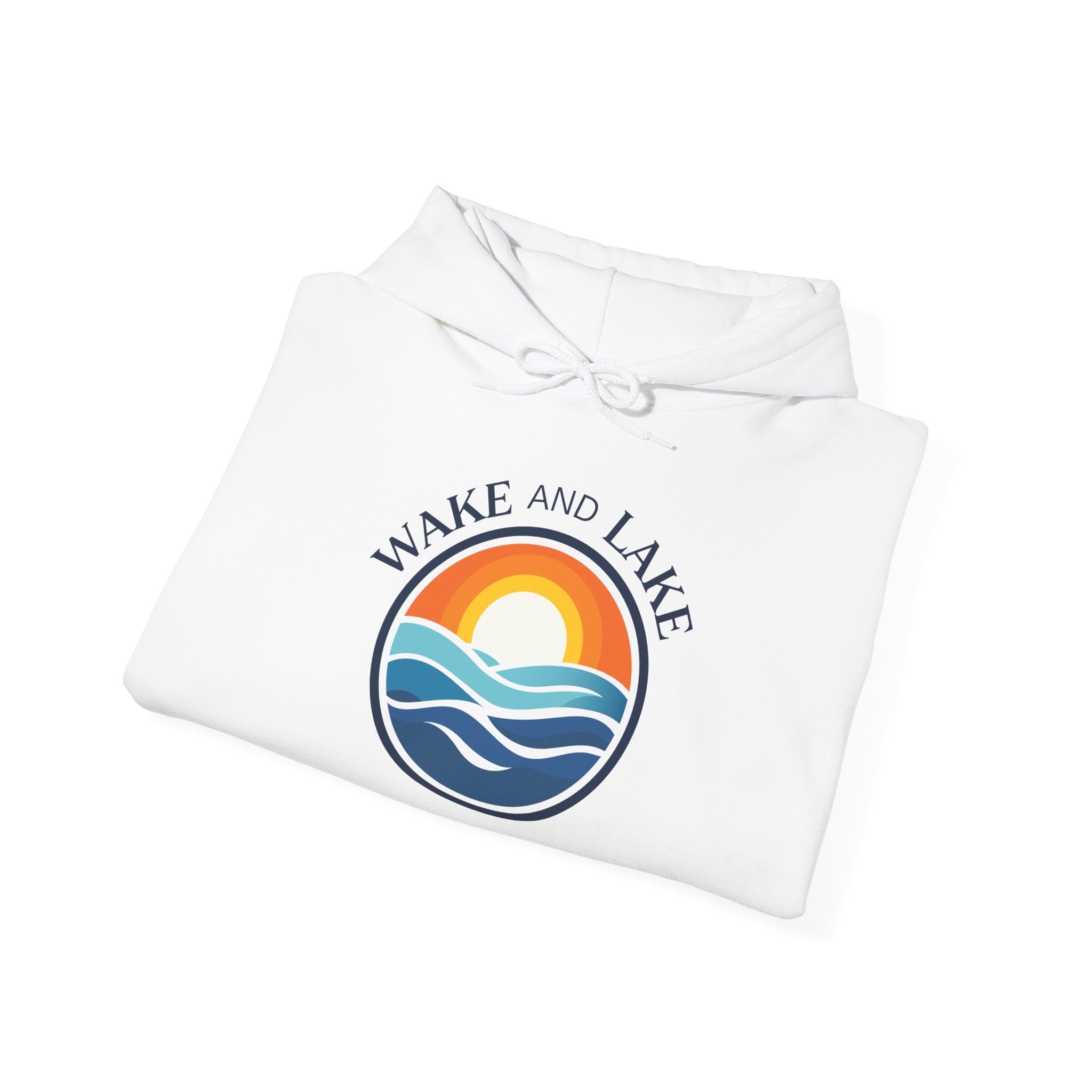Wake and Lake Life Circle Crest Hoodie Light worn on a summer boat morning
Light-colored lake life sweatshirt with circle crest graphic
Natural white or sand lake hoodie for warm summer days
Soft light fleece with Wake and Lake circle crest design

