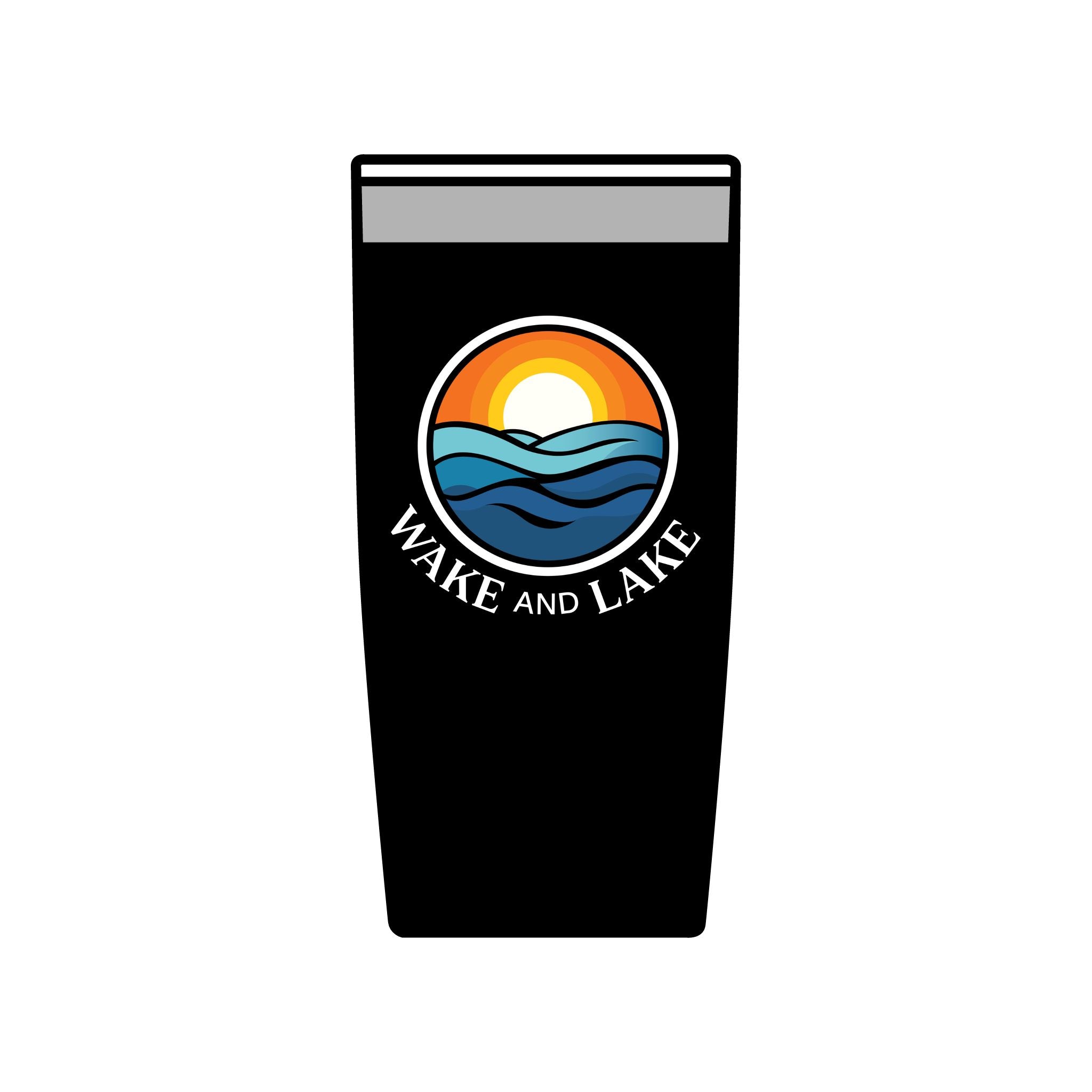 Wake and Lake WL Monogram Tumbler Dark held on a boat console
Dark navy insulated tumbler with WL monogram graphic
High-contrast Wake and Lake drinkware for lake days
Navy tumbler with monogram logo for boating and outdoor use
