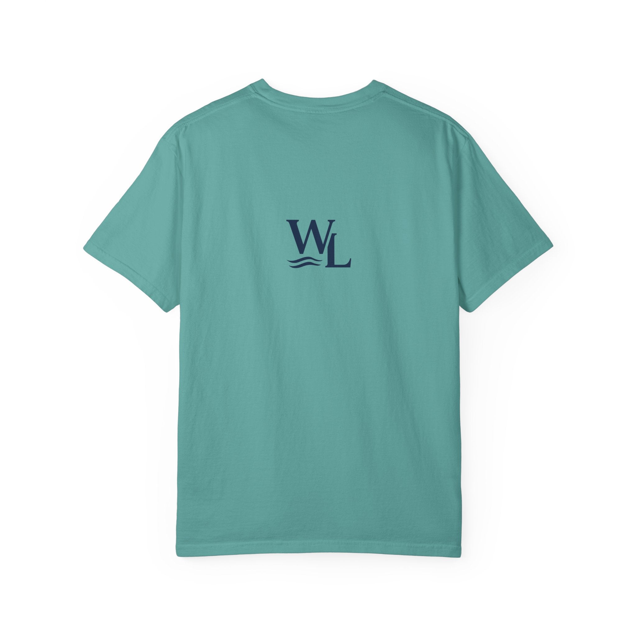 Wake and Lake Circle Crest Logo A tee worn lakeside
Soft cotton lake life t-shirt with circle crest logo A
Boating summer tee with Wake and Lake circle crest branding
Unisex circle crest graphic tee for lake weekends
