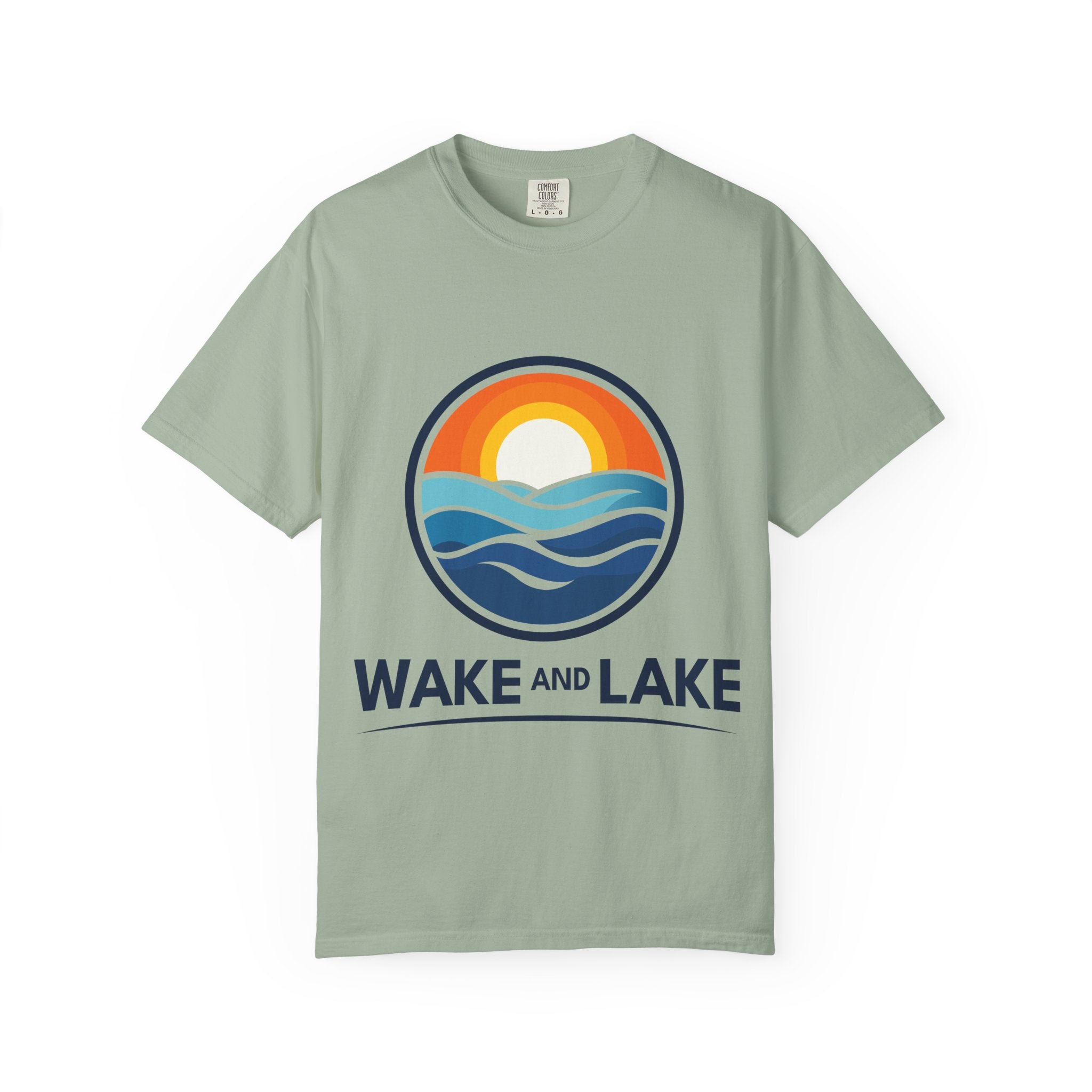 Wake and Lake Circle Crest Logo A tee worn lakeside
Soft cotton lake life t-shirt with circle crest logo A
Boating summer tee with Wake and Lake circle crest branding
Unisex circle crest graphic tee for lake weekends
