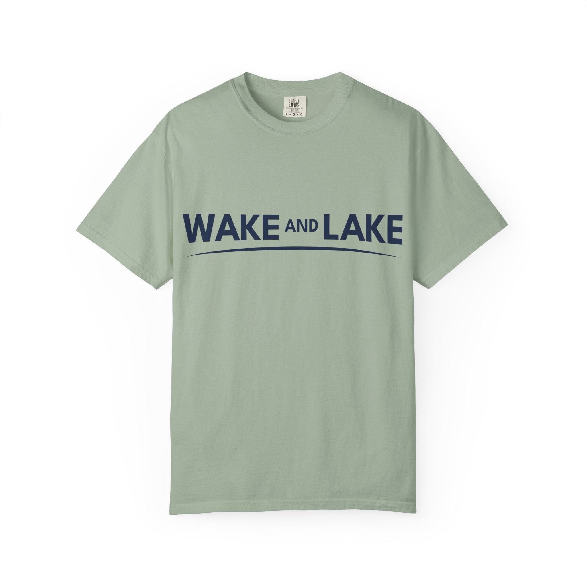 Wake and Lake Wordmark Tee worn at lakeside bonfire
Soft unisex cotton lake life t-shirt with chest wordmark
Wake and Lake branded everyday tee for boating weekends
Lake apparel t-shirt with clean Wake and Lake graphic

