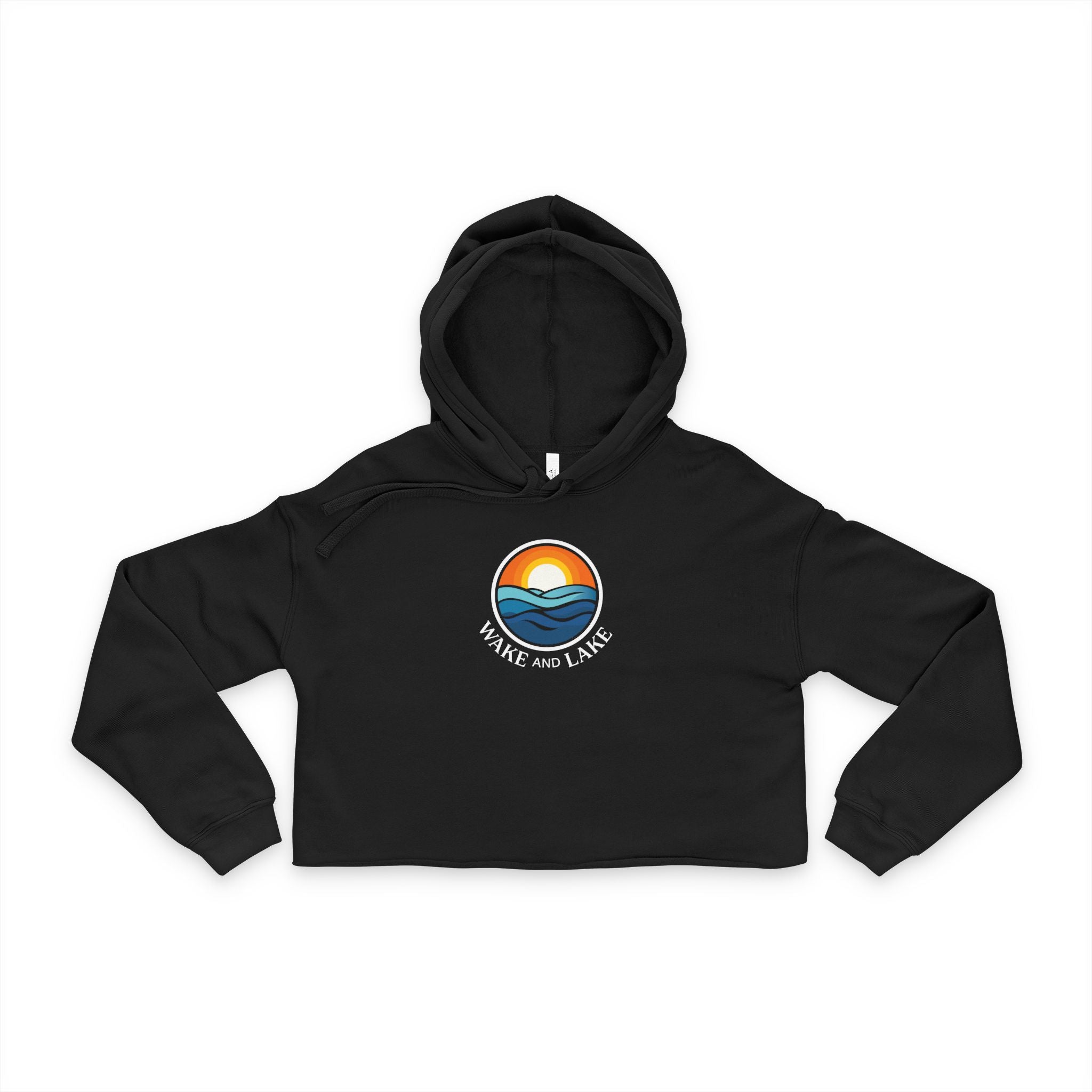 Wake and Lake Circle Crest Women's Cropped Hoodie