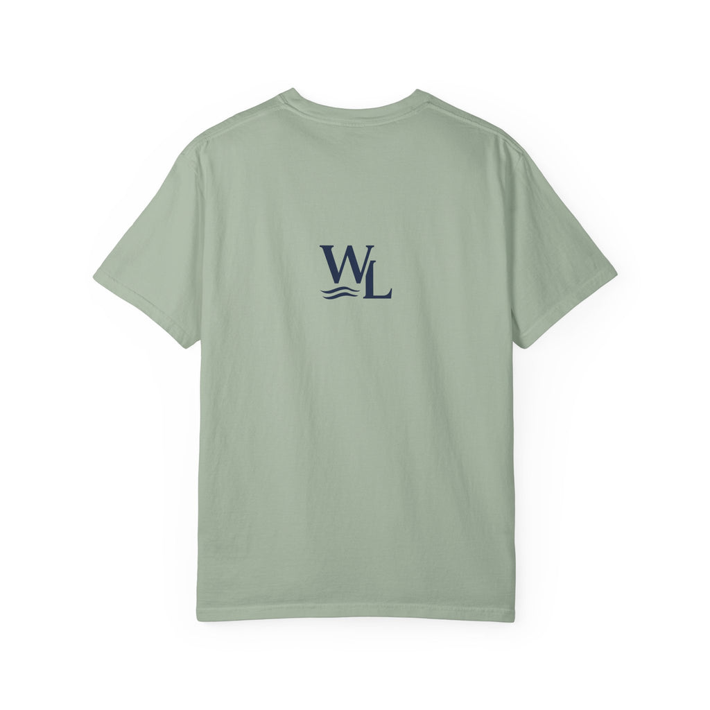 Wake and Lake Circle Crest Logo A tee worn lakeside
Soft cotton lake life t-shirt with circle crest logo A
Boating summer tee with Wake and Lake circle crest branding
Unisex circle crest graphic tee for lake weekends
