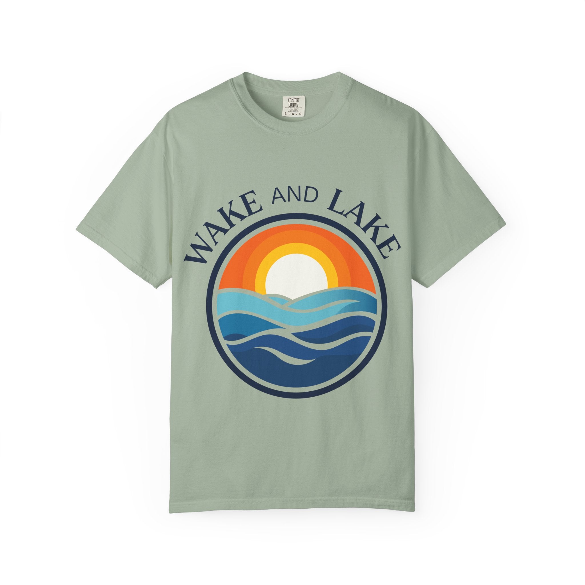 Wake and Lake Life Circle Crest Tee light color on a sunny lake day
White or sand-colored unisex lake t-shirt with circle crest logo
Light summer boating shirt with Wake and Lake branding
Breathable cotton lake life tee in light colorway
