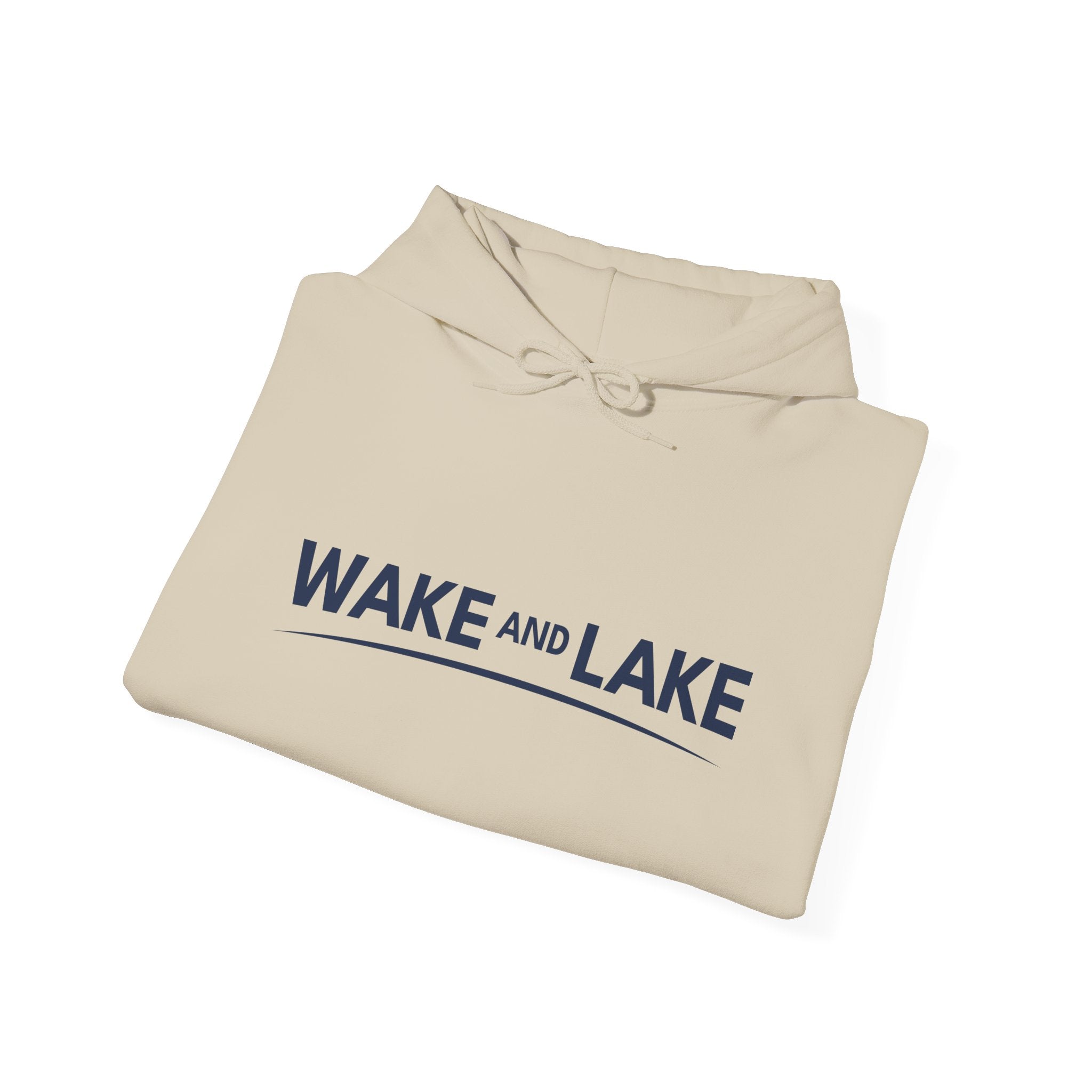 Wake and Lake Wordmark Hoodie worn on a boat dock at sunrise
Navy midweight lake hoodie with Wake and Lake chest graphic
Unisex lake life sweatshirt with wordmark logo
Wake and Lake branded hoodie for boating and outdoor wear
