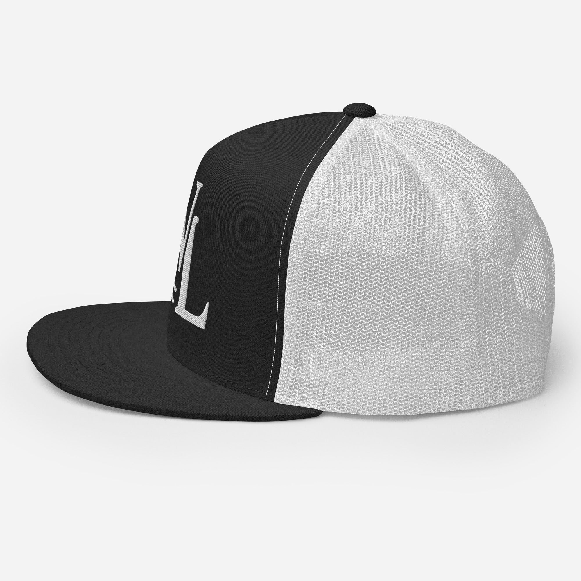 Wake and Lake WL Monogram Trucker Hat worn on a boat at sunrise
Breathable mesh trucker cap with WL monogram for lake life
Adjustable lake trucker hat with Wake and Lake branding
Classic snapback mesh hat with WL logo for boating
