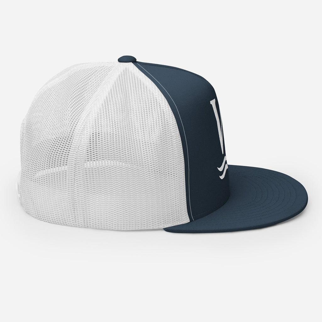Wake and Lake WL Monogram Trucker Hat worn on a boat at sunrise
Breathable mesh trucker cap with WL monogram for lake life
Adjustable lake trucker hat with Wake and Lake branding
Classic snapback mesh hat with WL logo for boating
