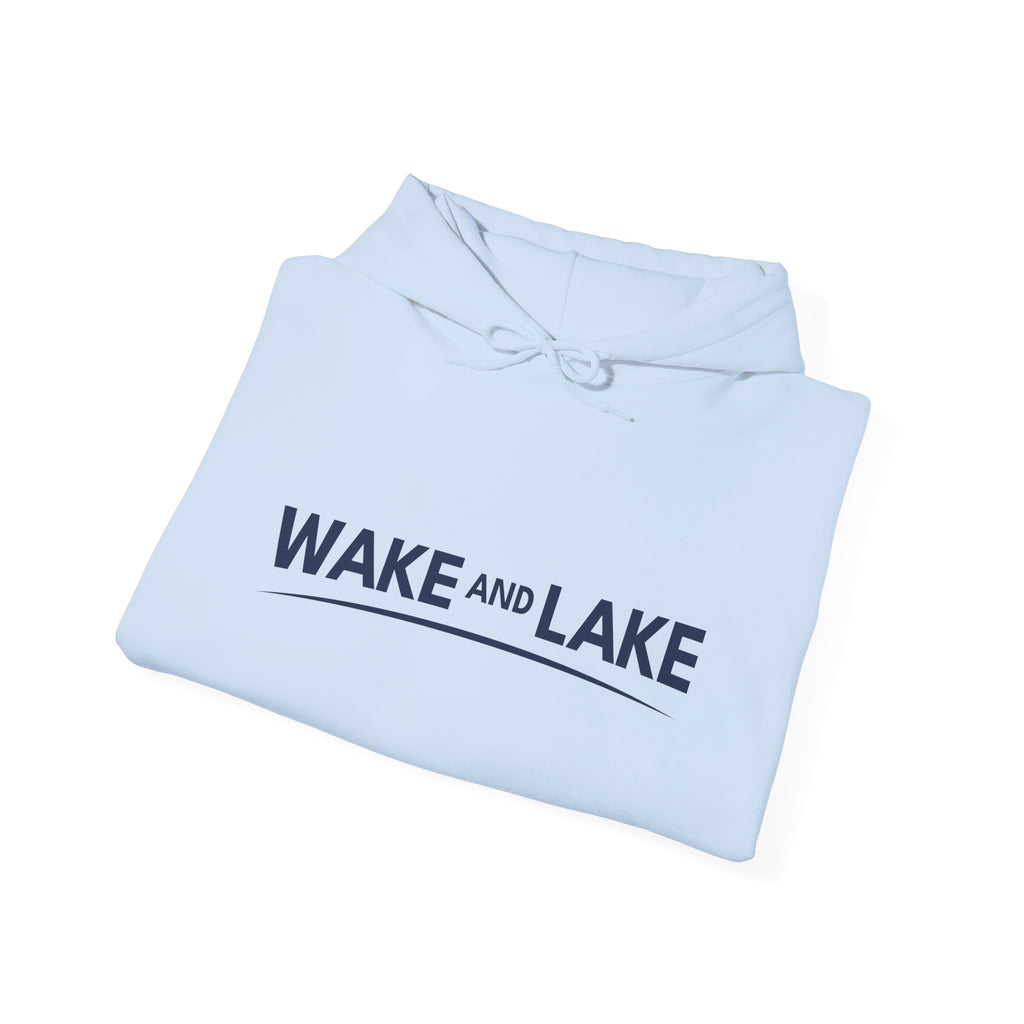 Wake and Lake Wordmark Hoodie worn on a boat dock at sunrise
Navy midweight lake hoodie with Wake and Lake chest graphic
Unisex lake life sweatshirt with wordmark logo
Wake and Lake branded hoodie for boating and outdoor wear
